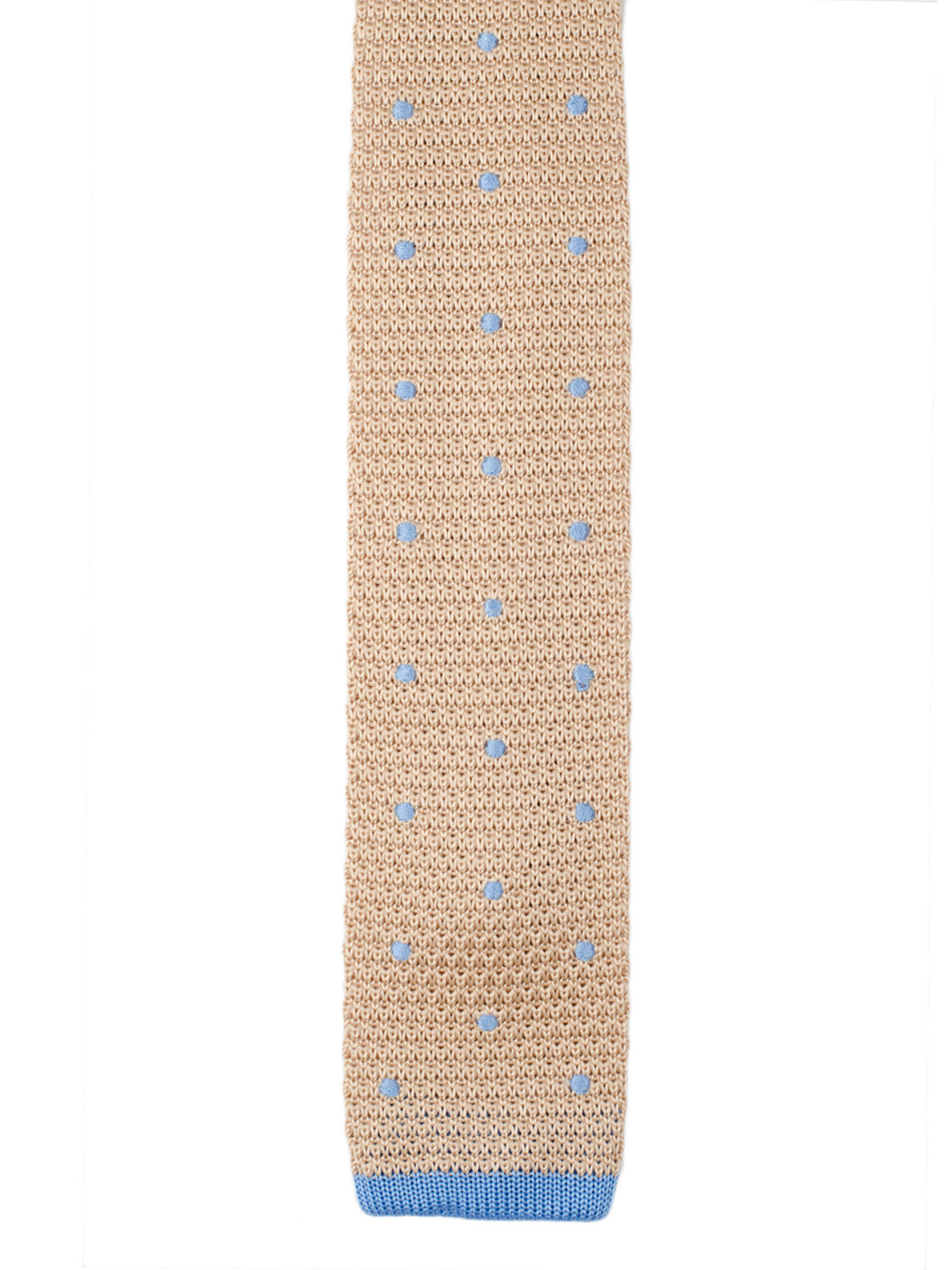

Tossido Cream-Coloured Knitted Design Skinny Tie
