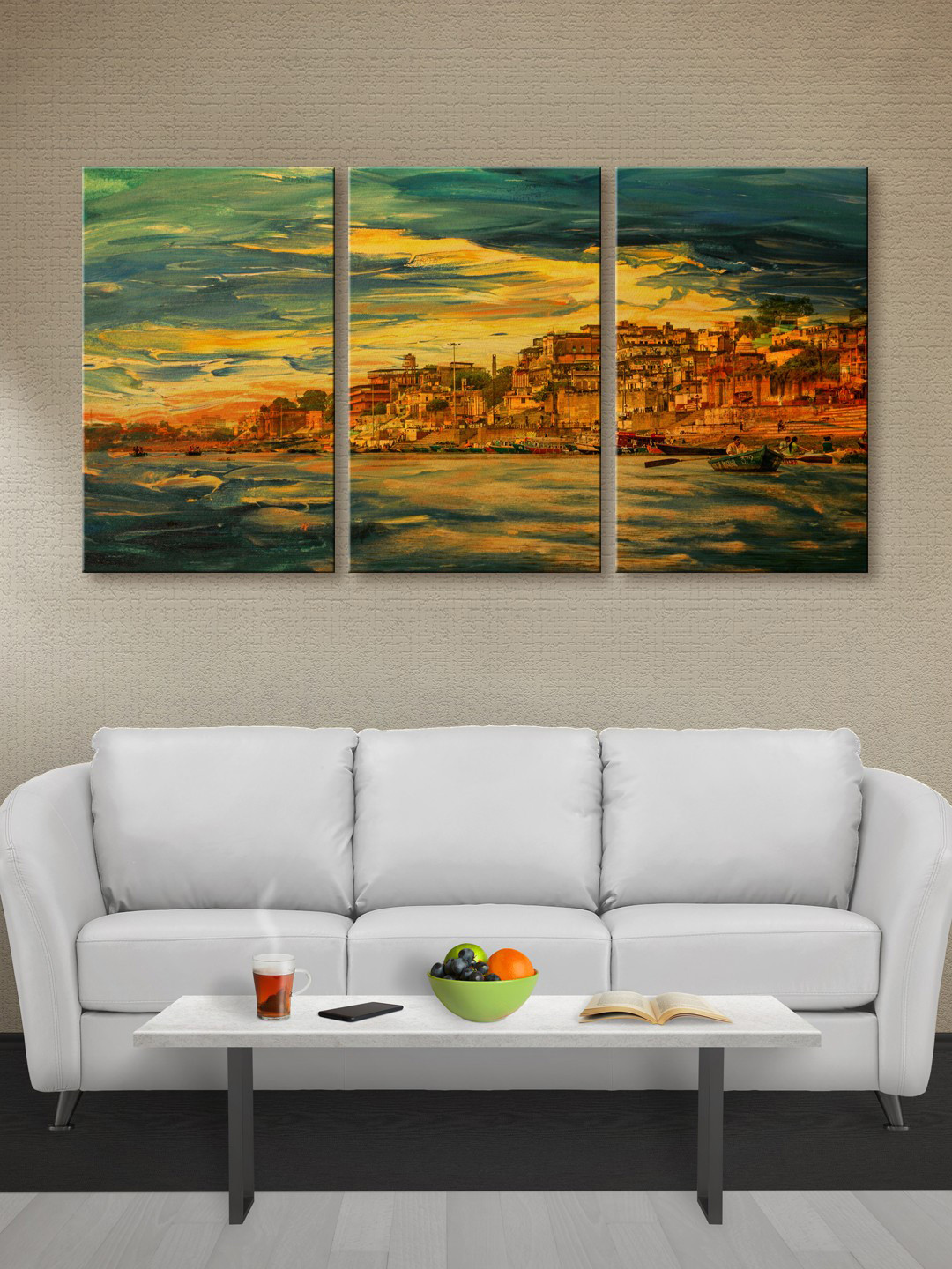 

999Store Brown & Green Historical Canvas Wall Art