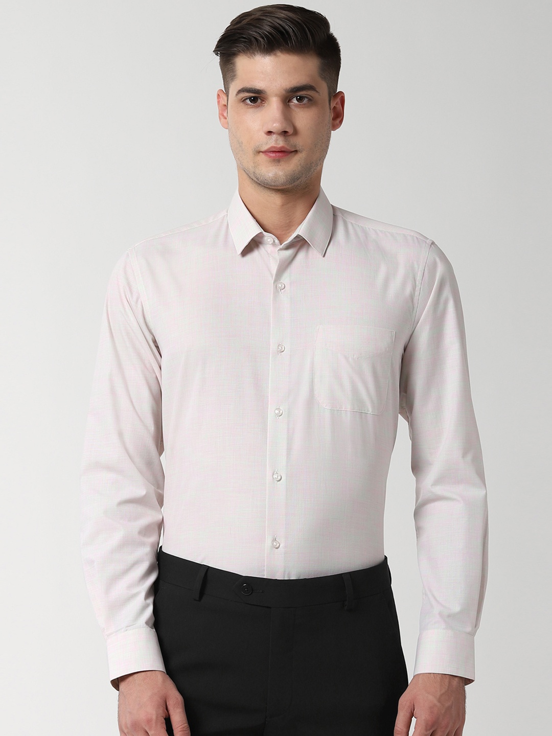

Peter England Men Pink Regular Fit Solid Formal Shirt
