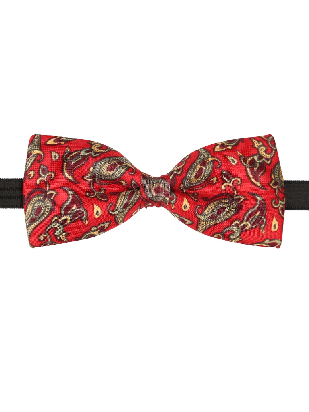 

Tossido Red Woven Design Silk Bow Tie