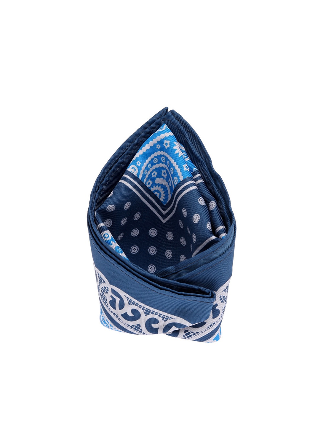 

Tossido Men Blue & White Printed Pocket Square