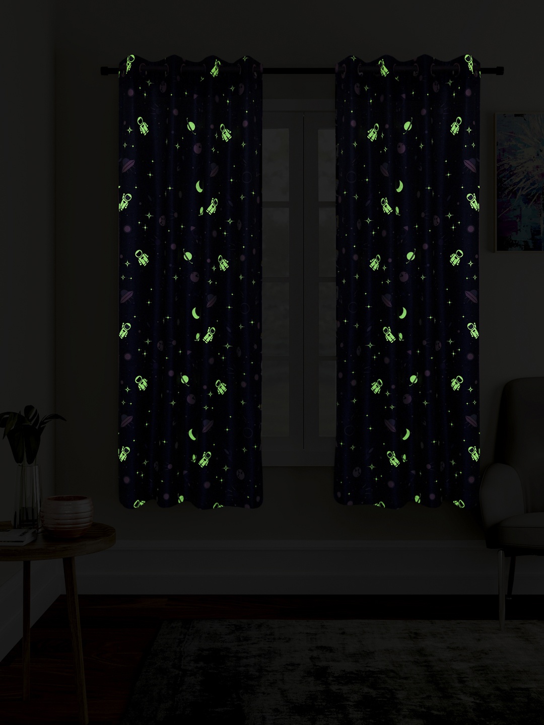 

Cortina Navy Blue Set of 2 Window Curtains