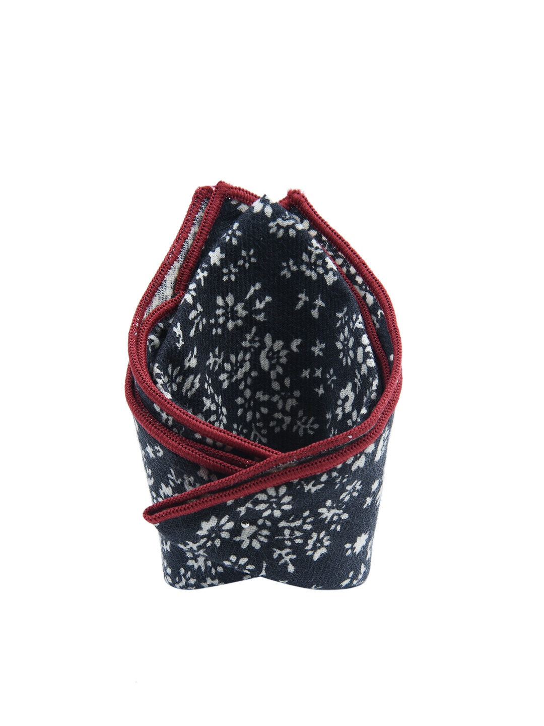 Tossido Men Black & White Printed Pocket Square