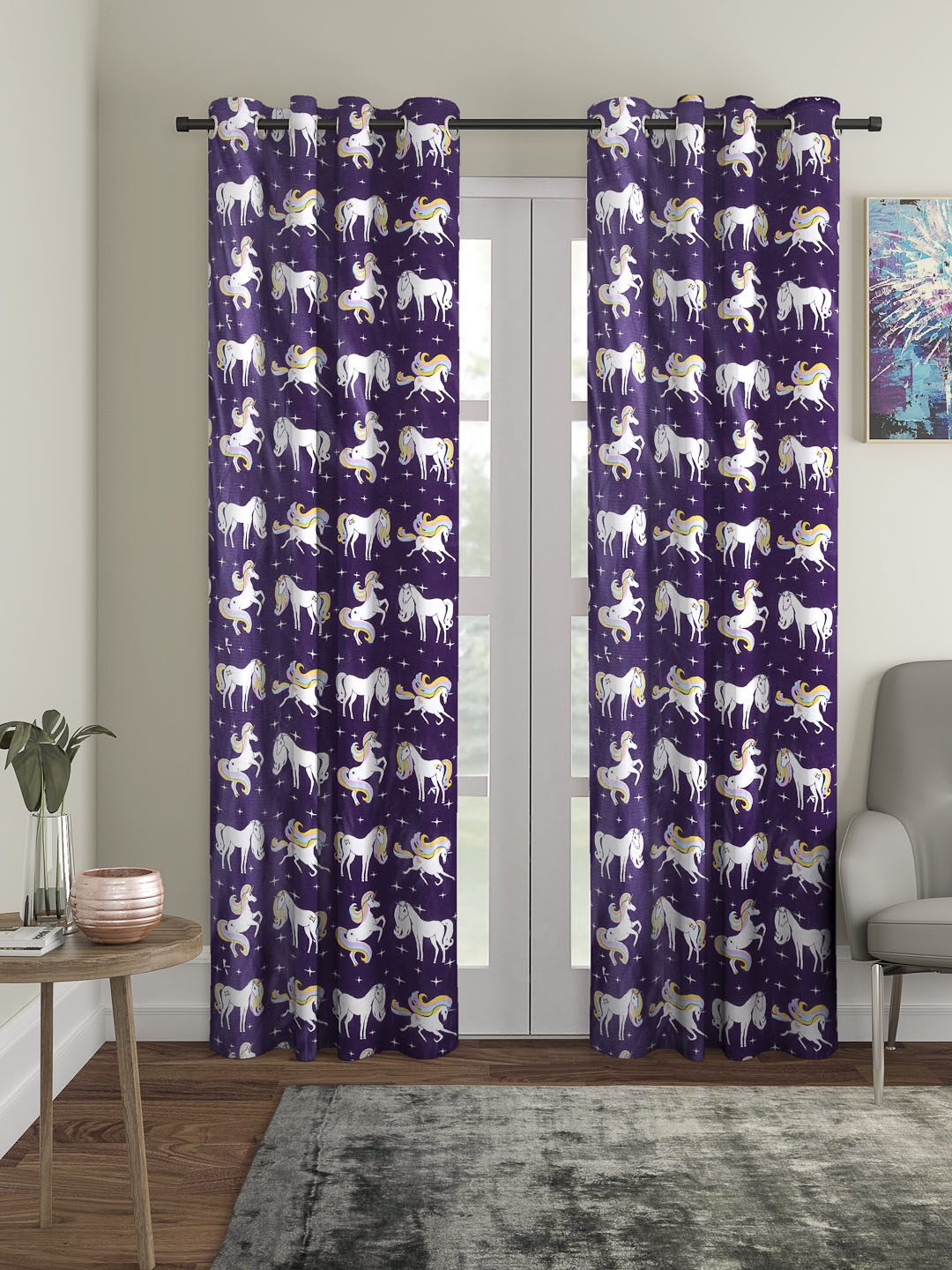 

Cortina Purple Set of 2 Glow In the Dark Door Curtains