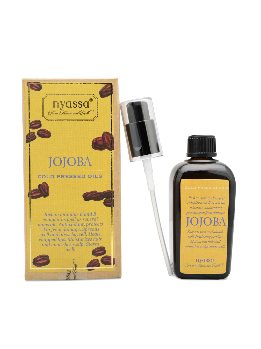 Nyassa Unisex Cold Pressed Jojoba Oil 100ml, Brown