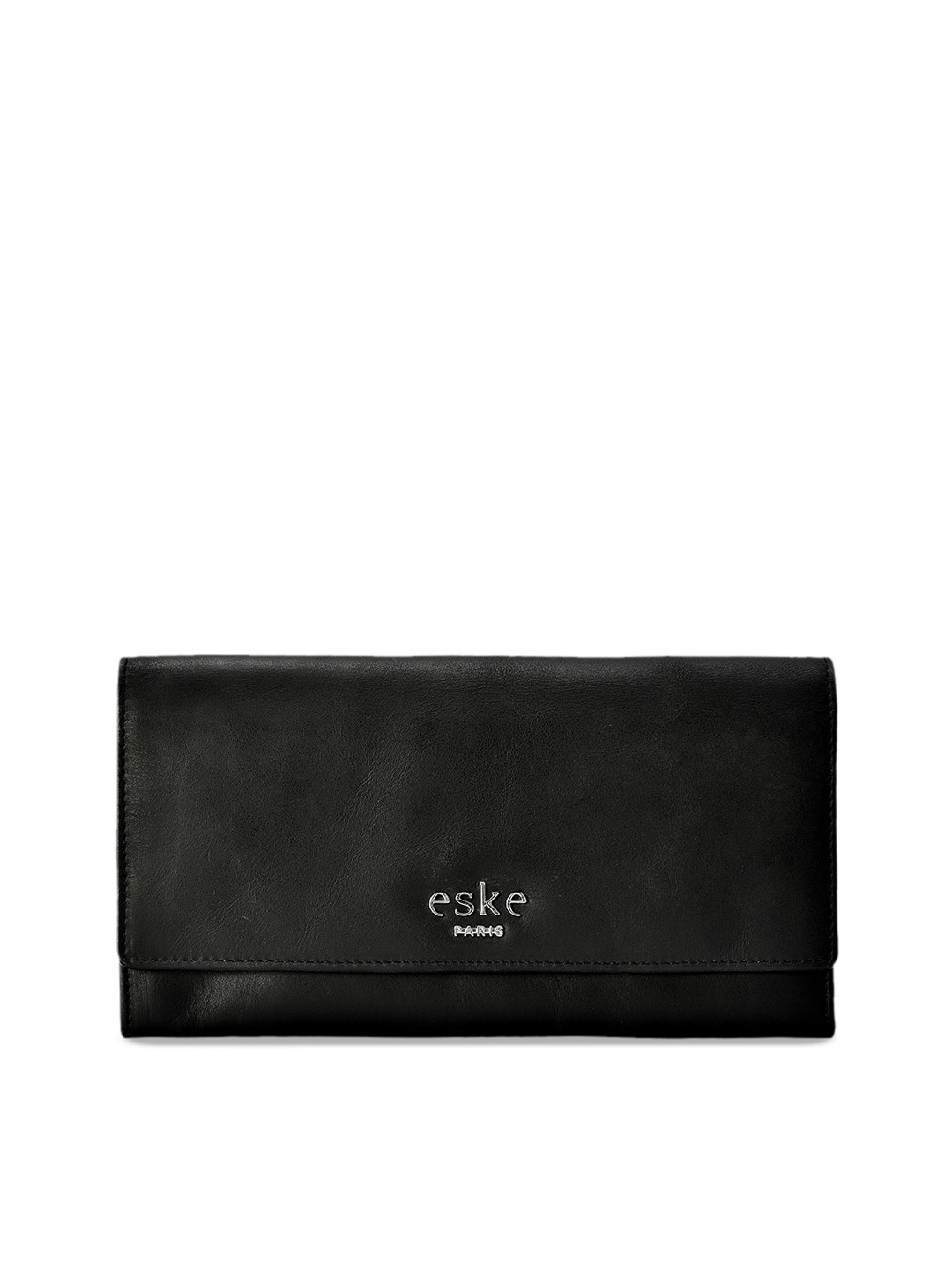 

Eske Unisex Black Textured Genuine Leather Teagan Wallet