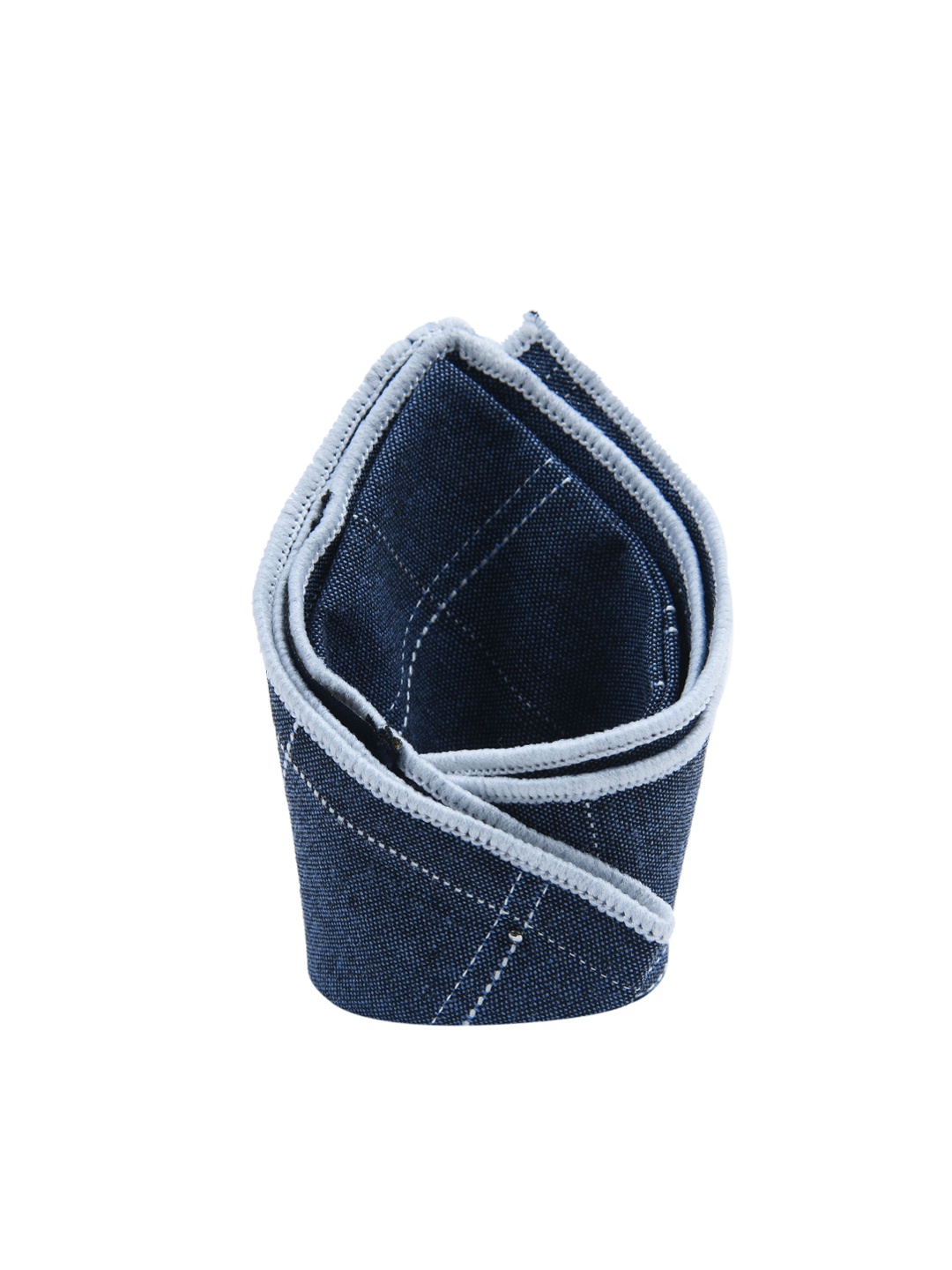 

Tossido Men Blue Checked Pocket Square