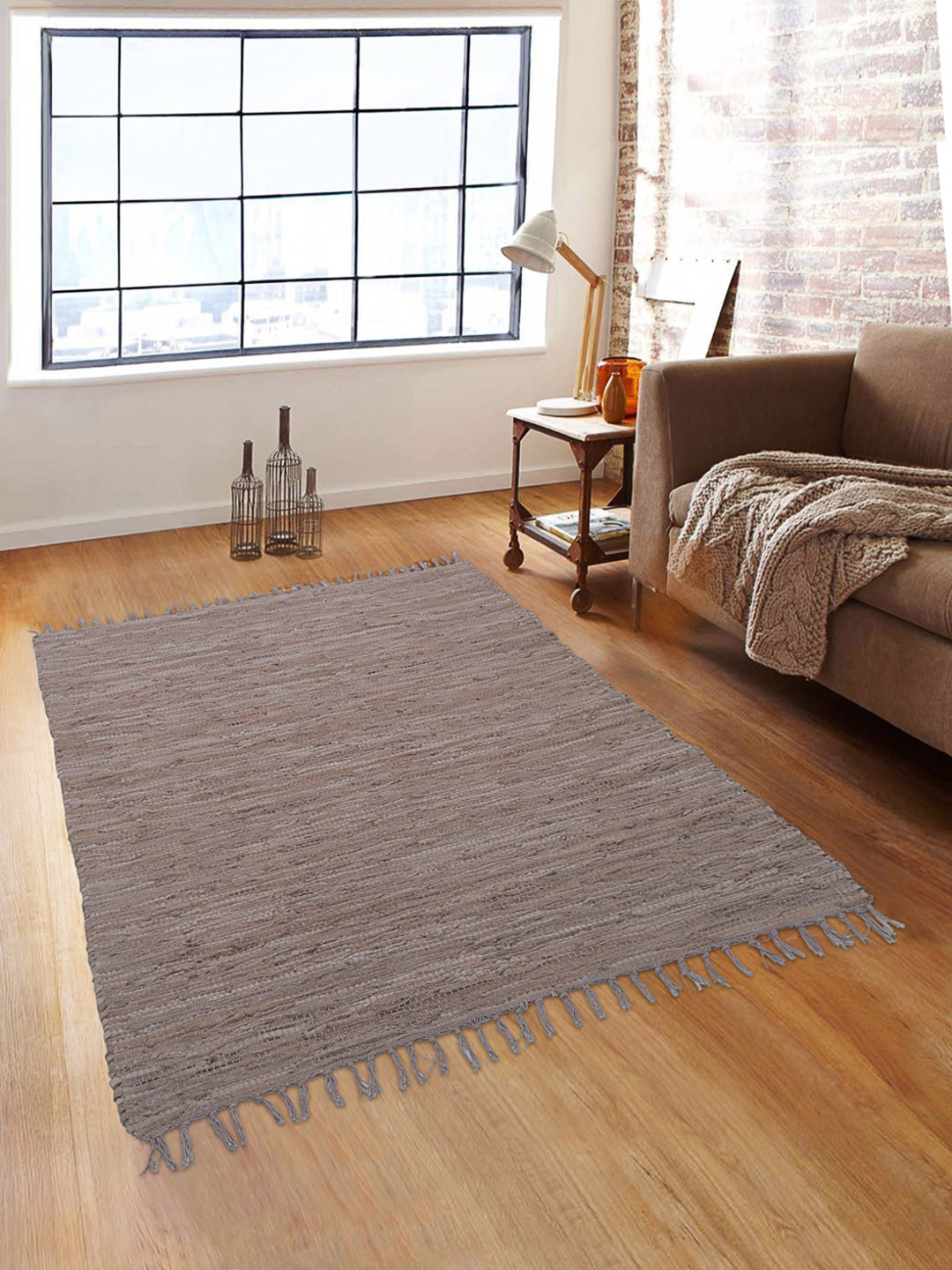 

ROMEE Brown Solid Anti-Skid Dhurrie