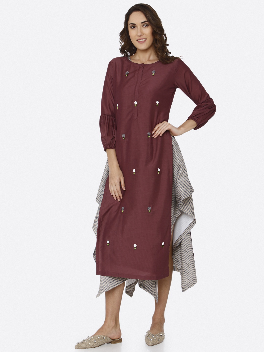 

RAISIN Women Purple A-Line Dress