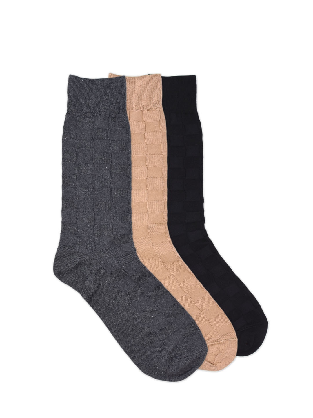 Balenzia Men Pack of 3 Patterned Socks, Multi