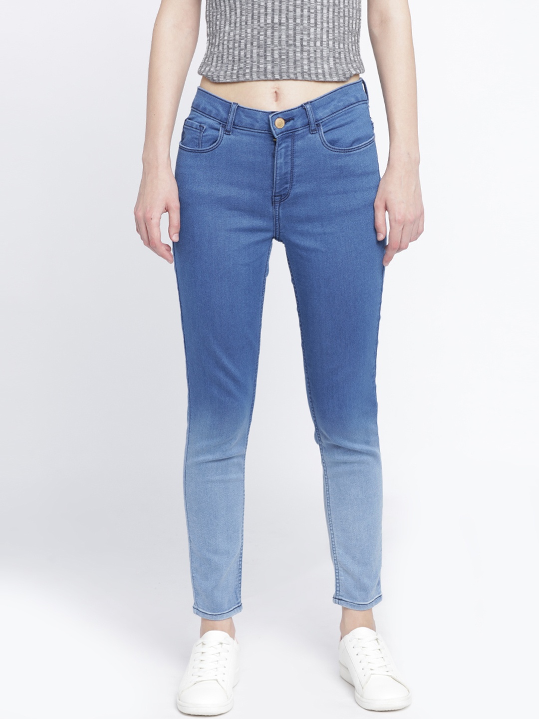 

Newport Women Blue Skinny Fit Mid-Rise Clean Look Ombre Stretchable Jeans