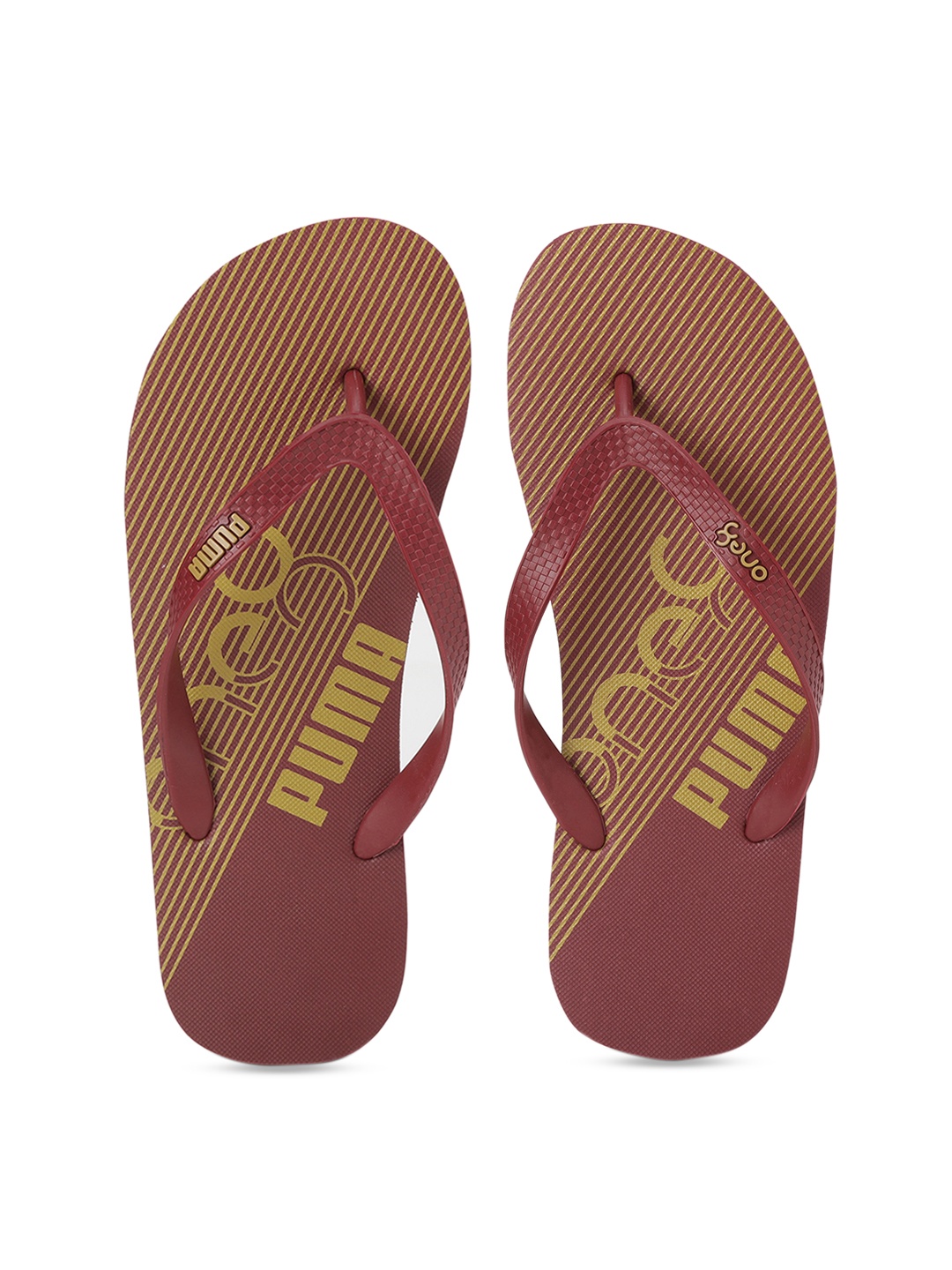 

Puma Unisex Maroon Brown Printed One8 FF II Thong Flip-Flops