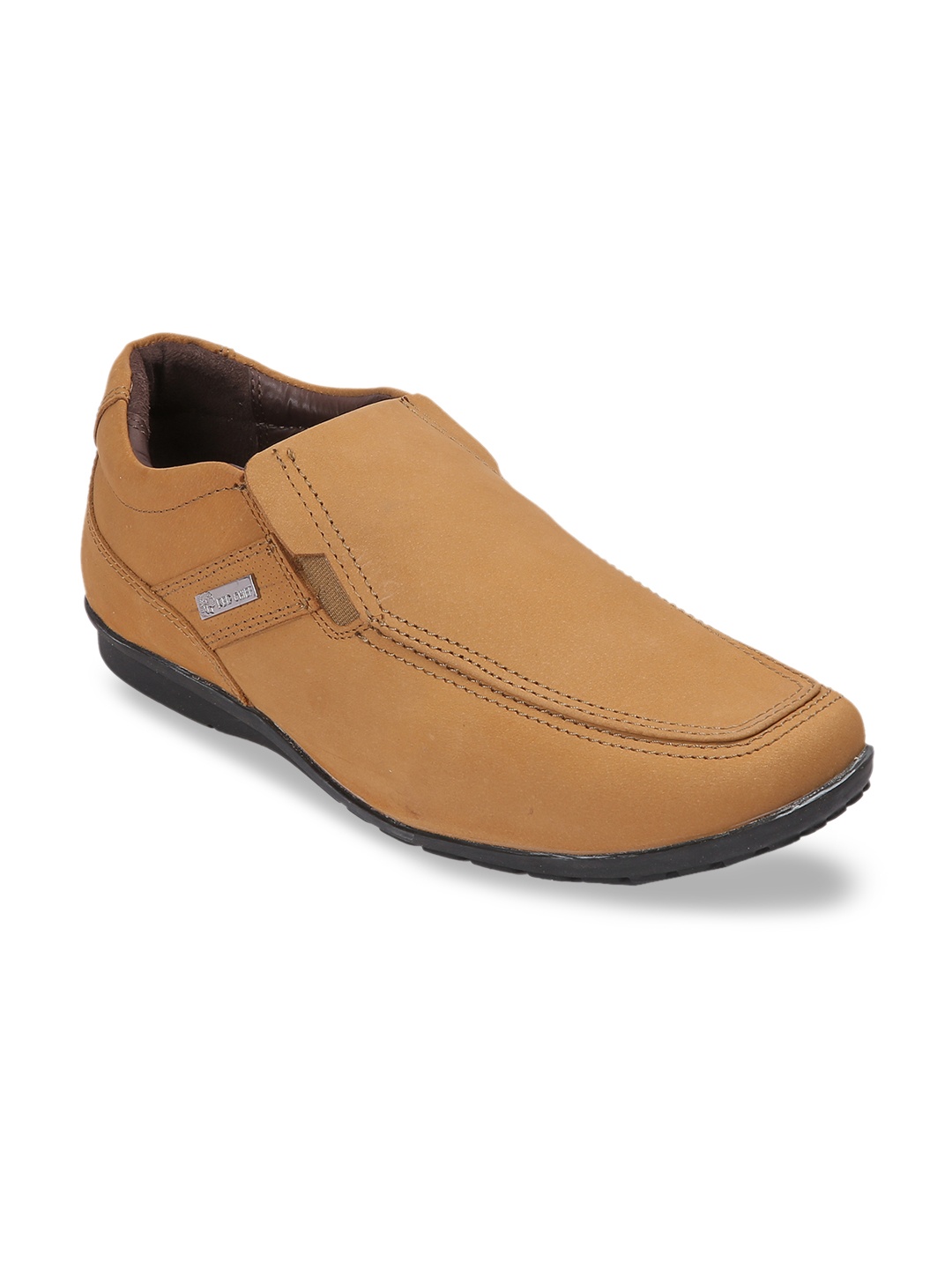 

Red Chief Men Brown Solid Formal Slip-Ons