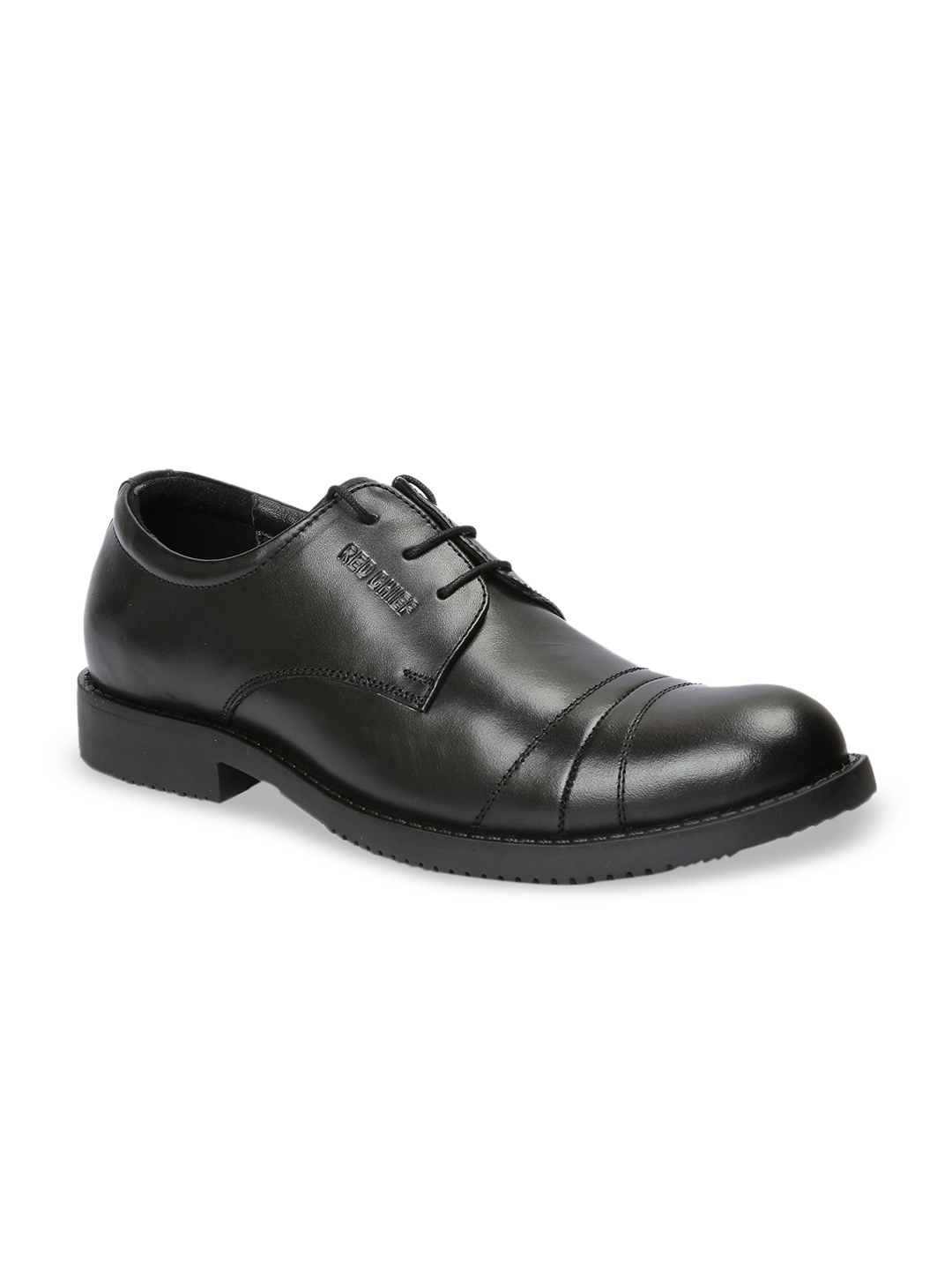 

Red Chief Men Black Solid Formal Derbys