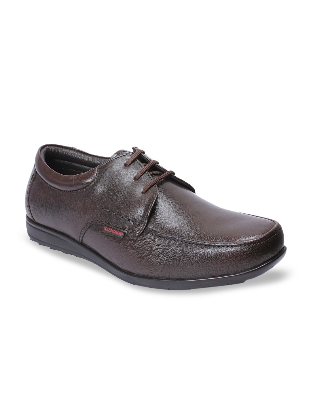 Red Chief Men Brown Solid Formal Derbys