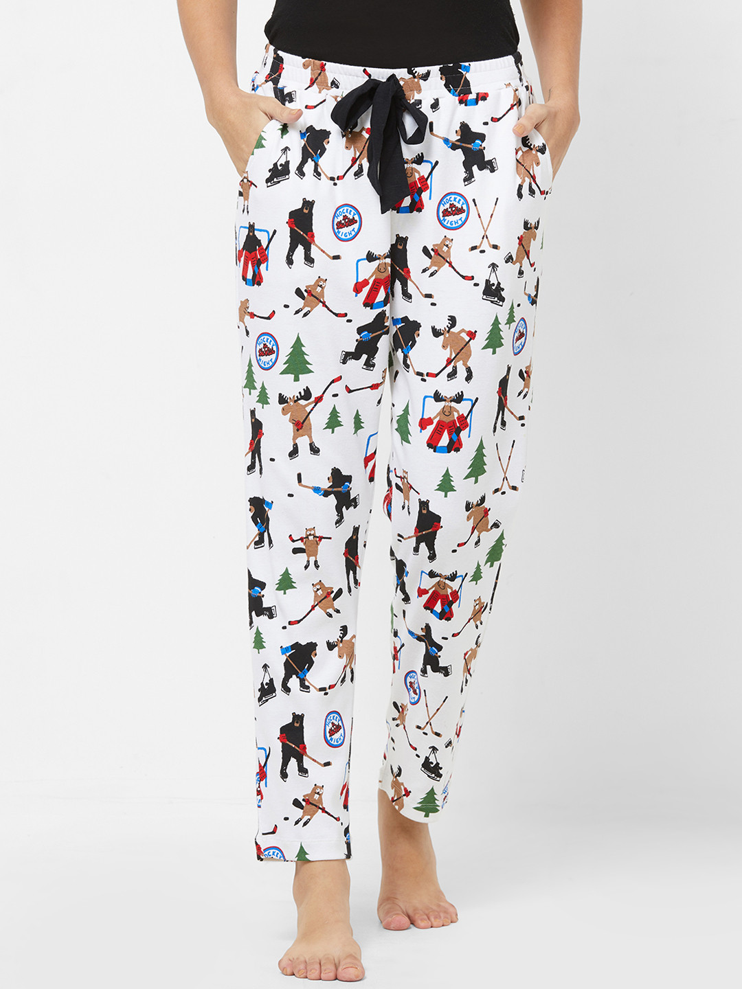 

Mystere Paris Women Multicoloured Printed Lounge Pants G414D, Multi