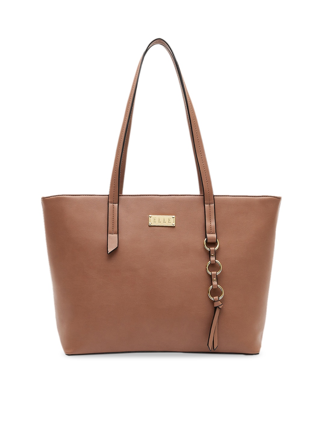 

ELLE Taupe Solid Shoulder Bag