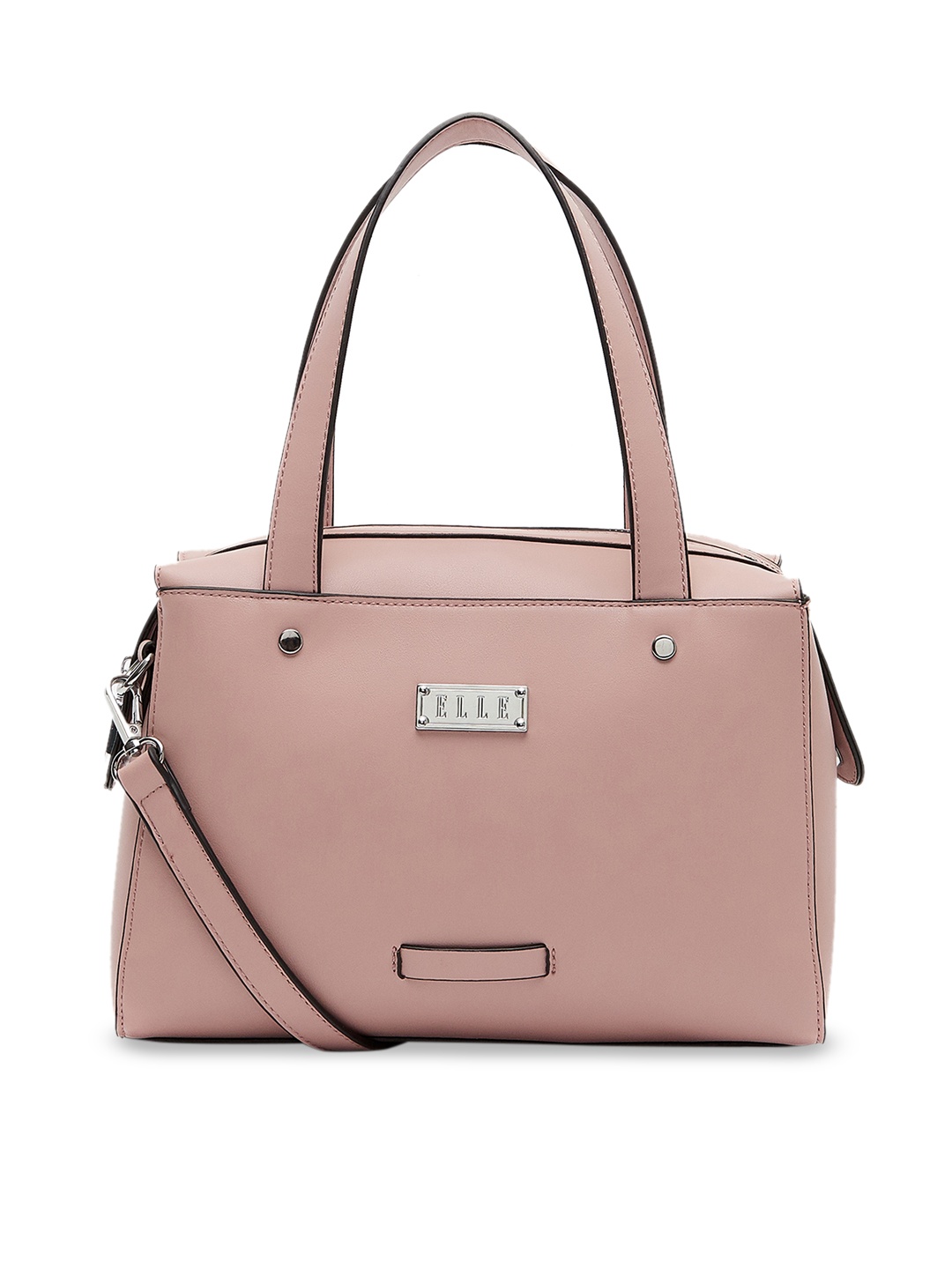 

ELLE Peach-Coloured Solid Shoulder Bag