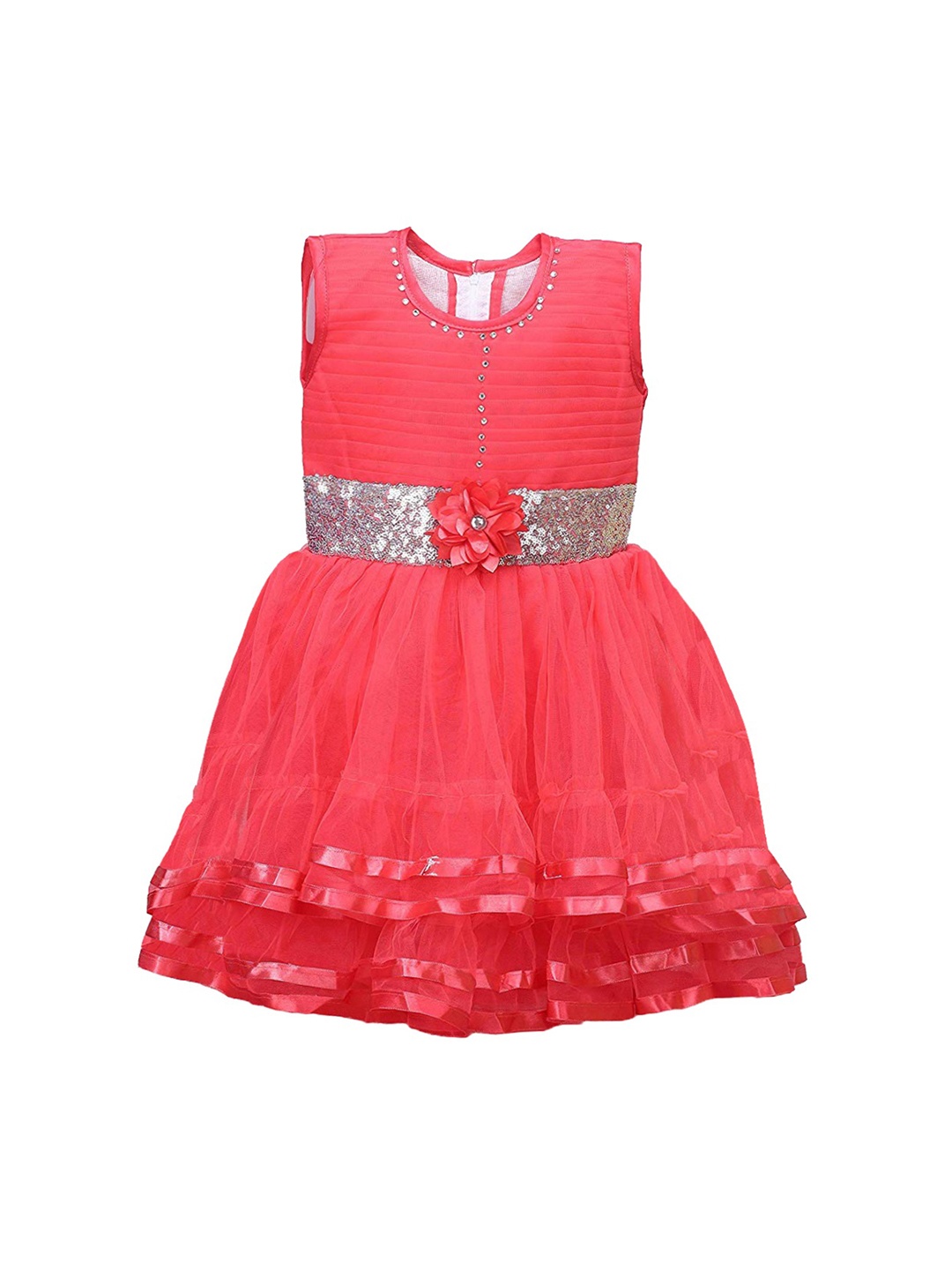 

Wish Karo Girls Red Fit and Flare Dress