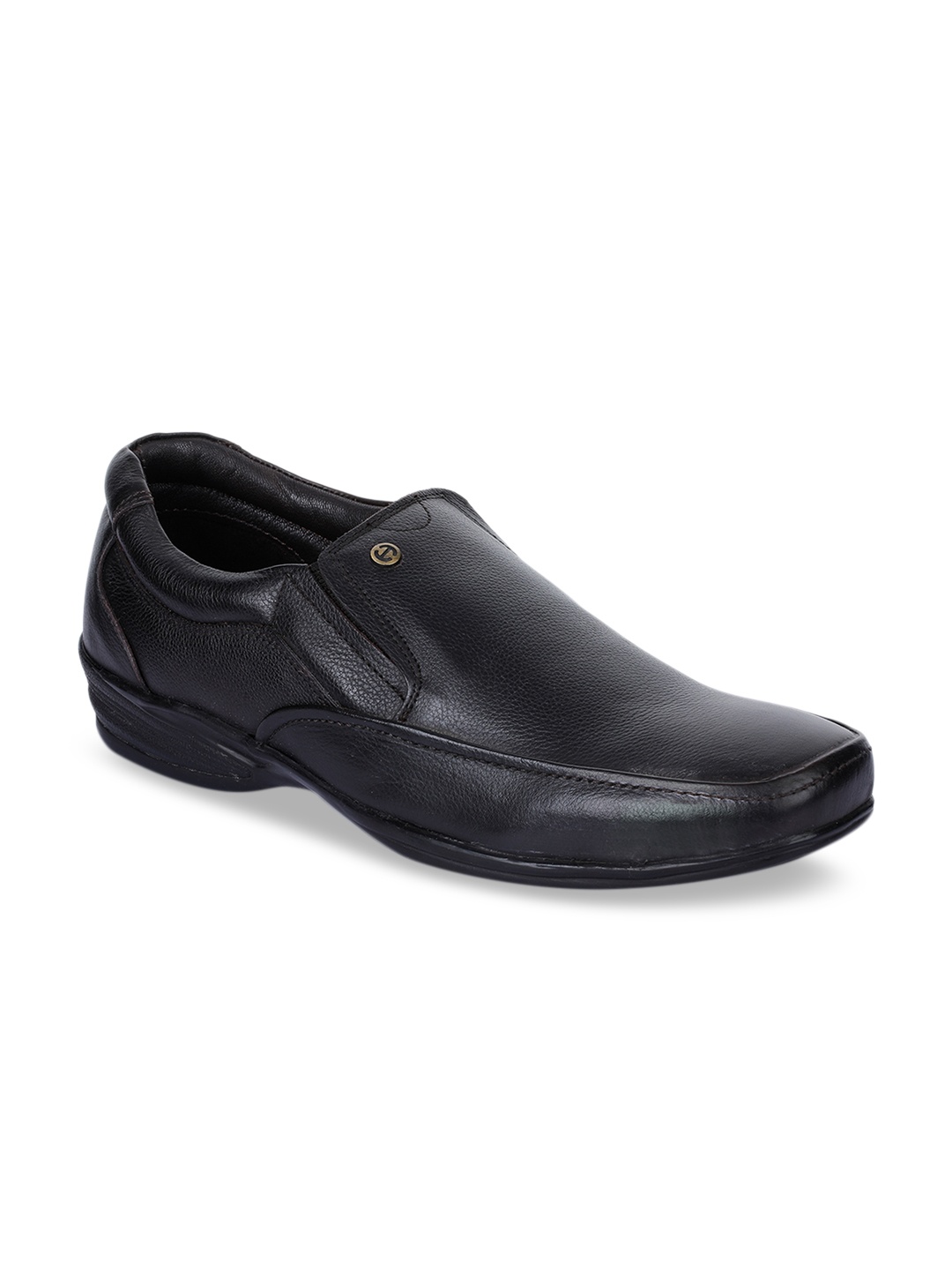 

Healers Men Black Solid Formal Slip-On Shoes