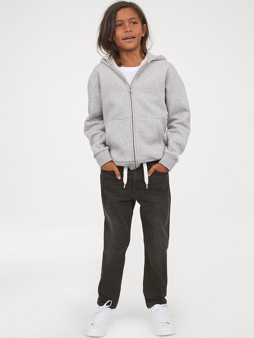 

H&M Boys Super Soft Denim Joggers, Black