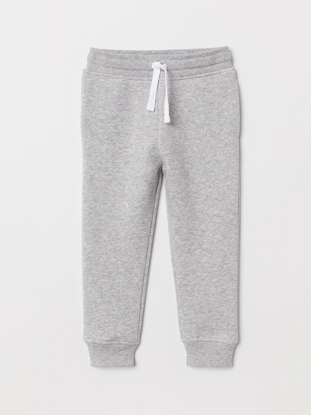 H&M Boys Grey Melange Cotton-Blend Joggers