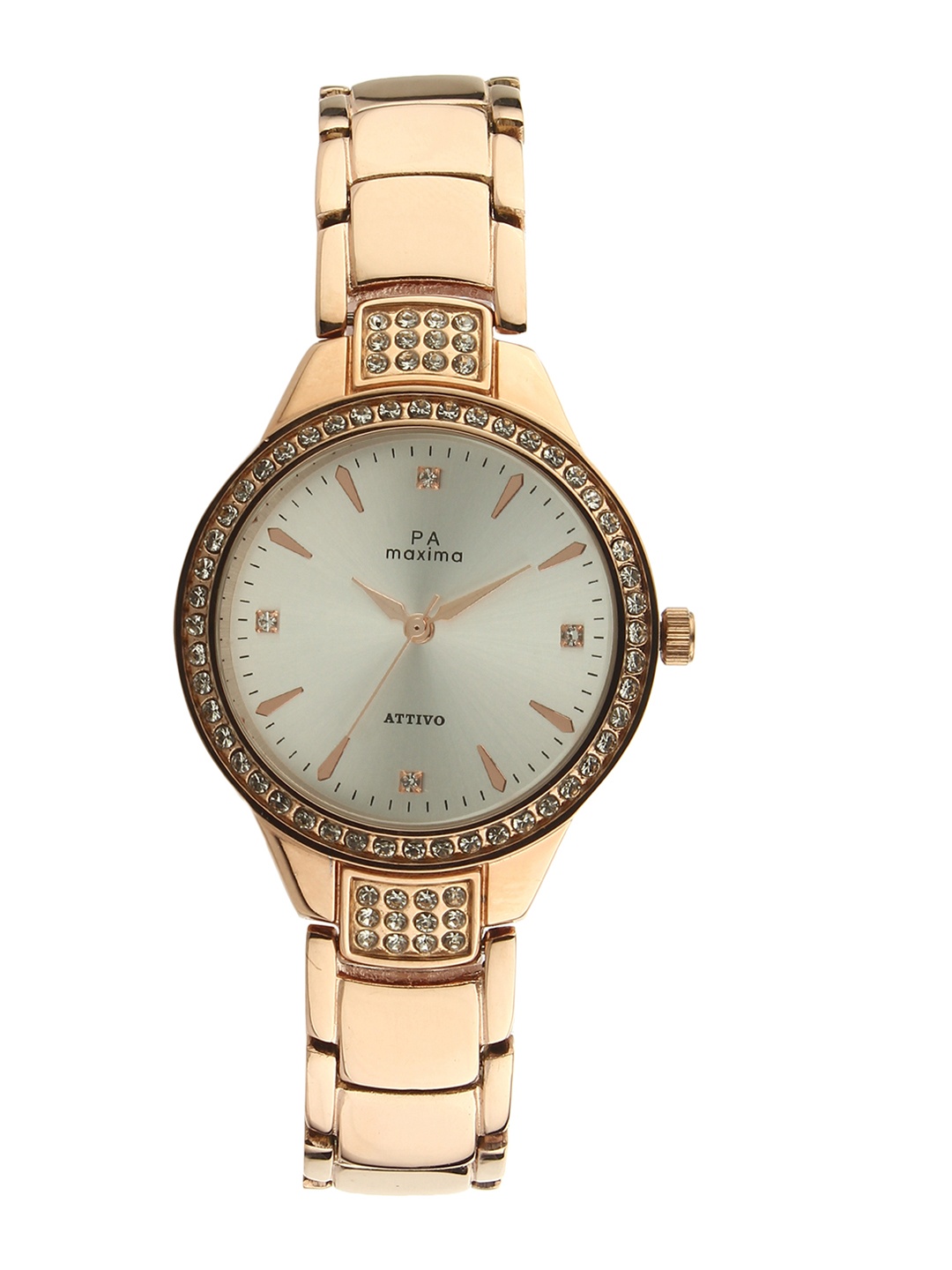

maxima Women Silver-Toned Analogue Watch