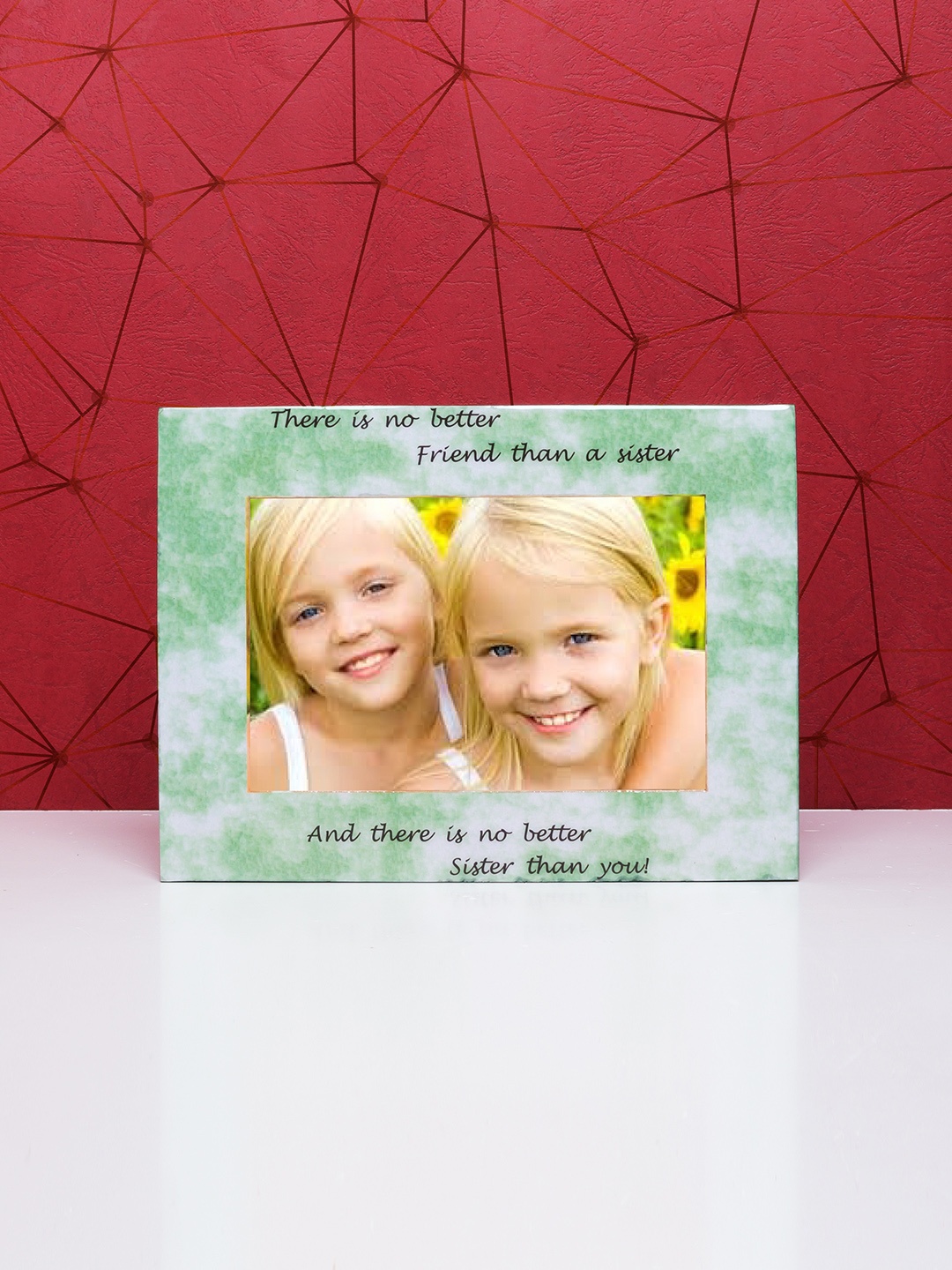 

Golden Peacock Multicoloured Printed Wooden Table-Top Photo Frame, Multi