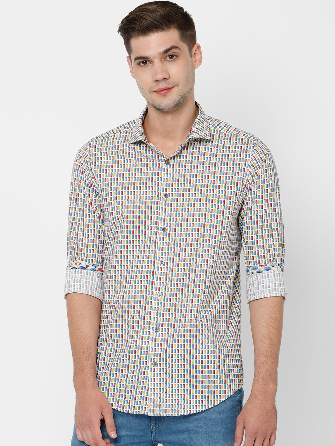 

SIMON CARTER LONDON Men Multicoloured Slim Fit Printed Casual Shirt, Multi