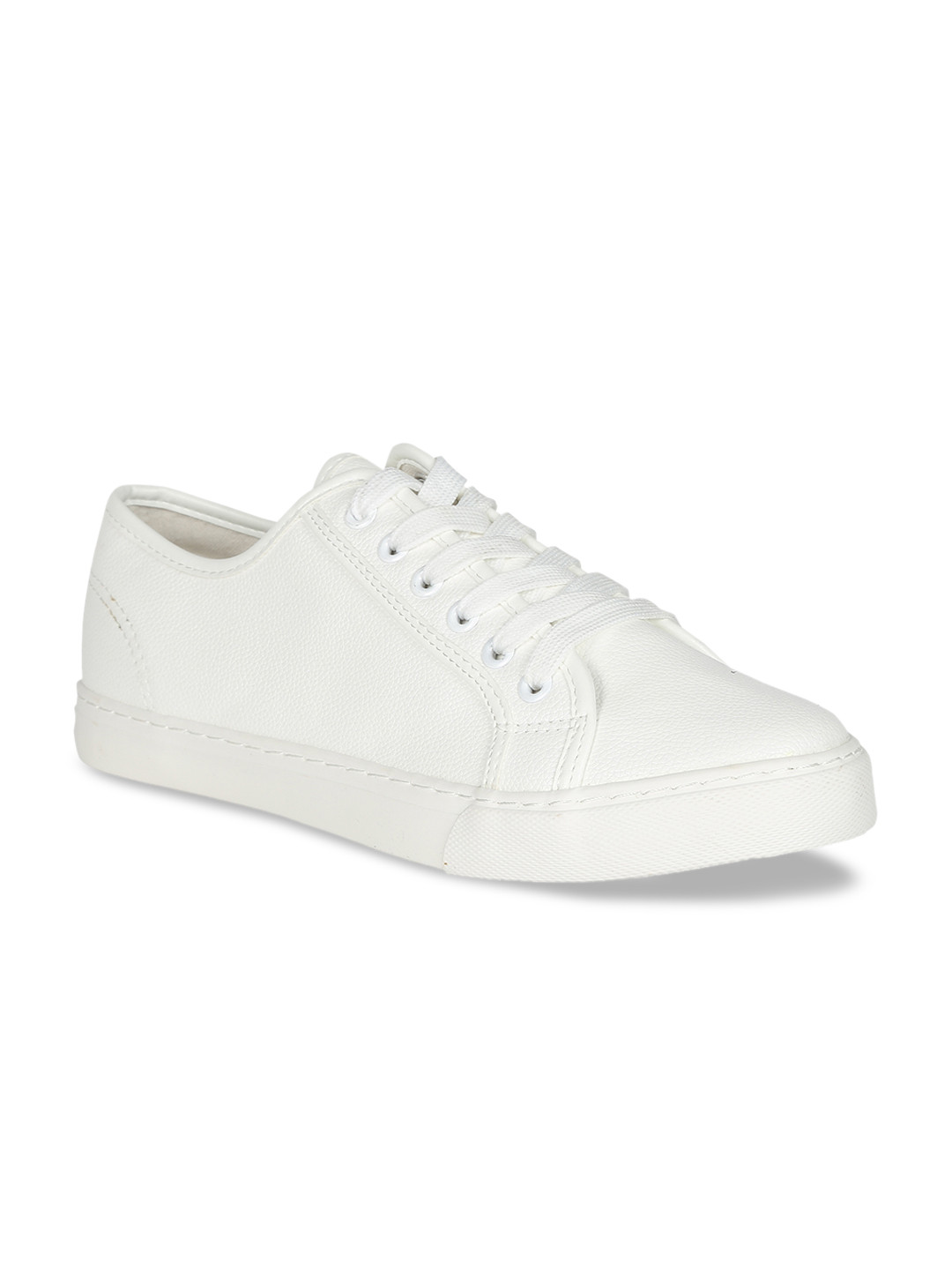 

Peter England Men White Solid Sneakers