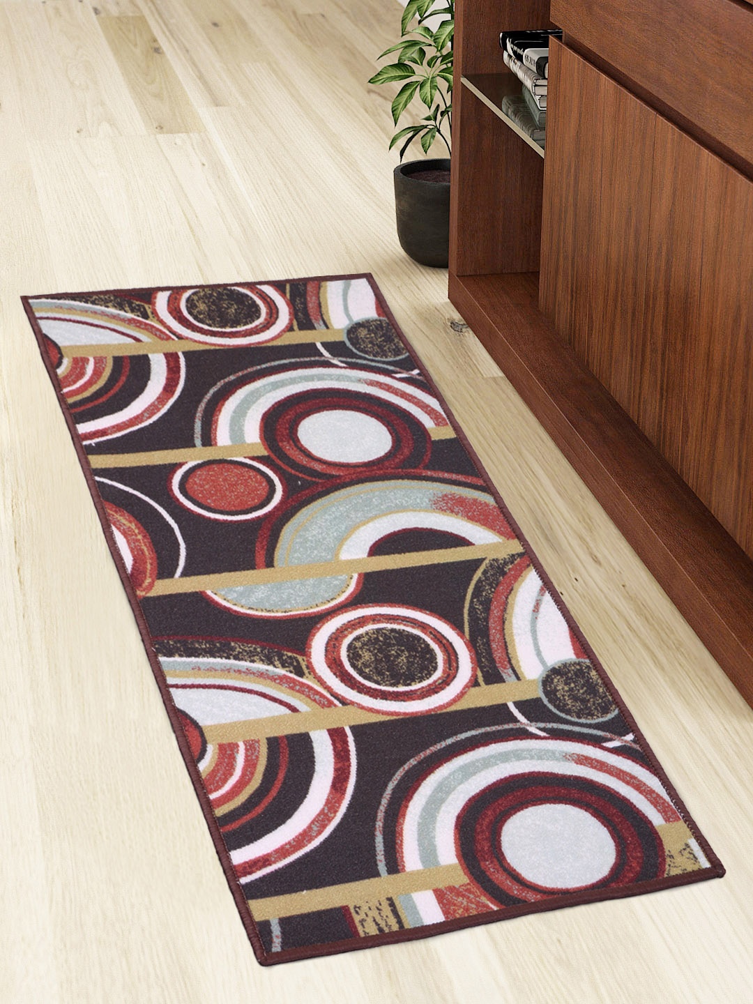 

Status Multicoloured Printed Anti-Skid Taba Runner, Multi