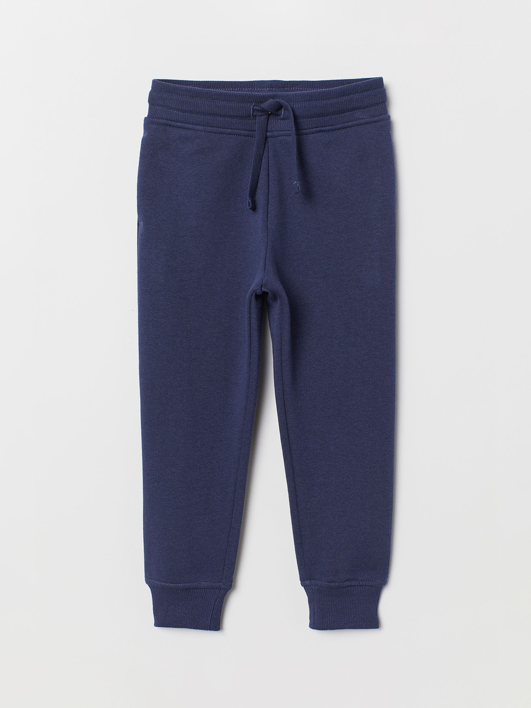 H&M Boys Blue Solid Cotton-Blend Joggers