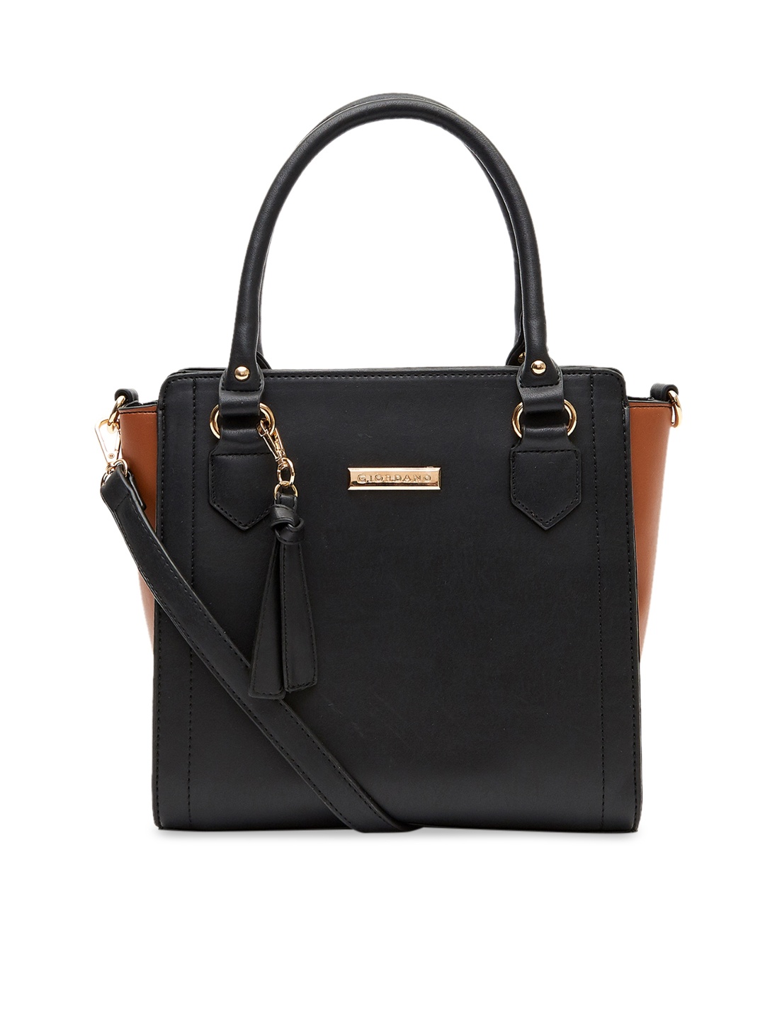 

GIORDANO Black Solid Handheld Bag