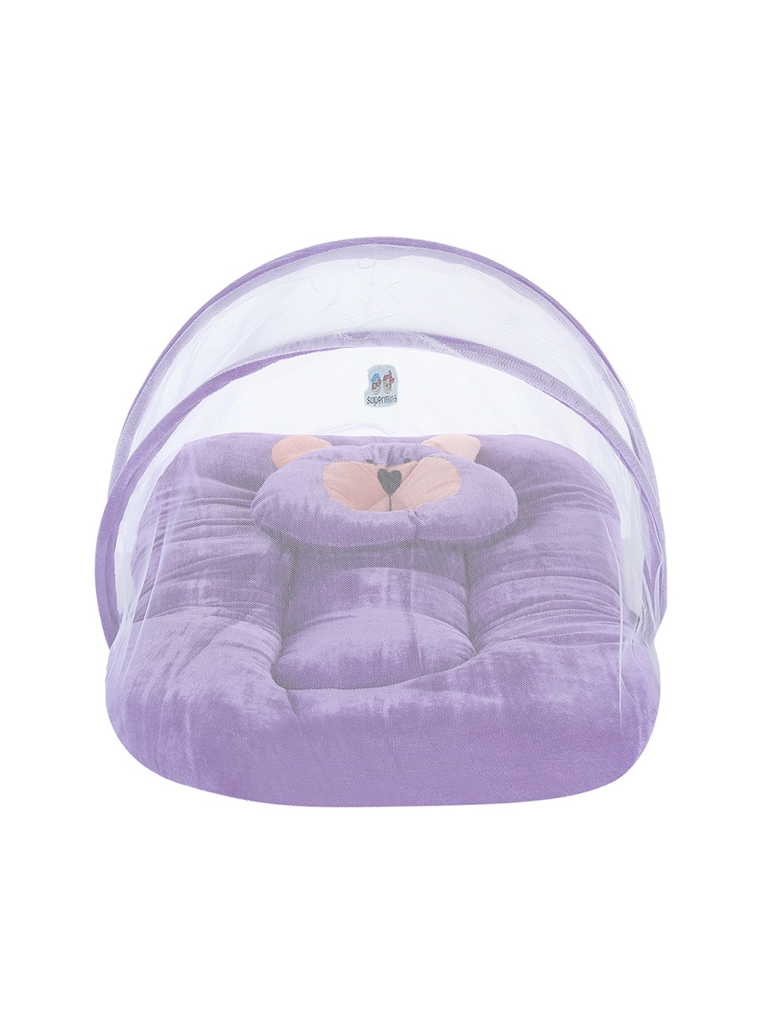 

Superminis Kids Purple Solid Velvet Bedding With Mosquito Net