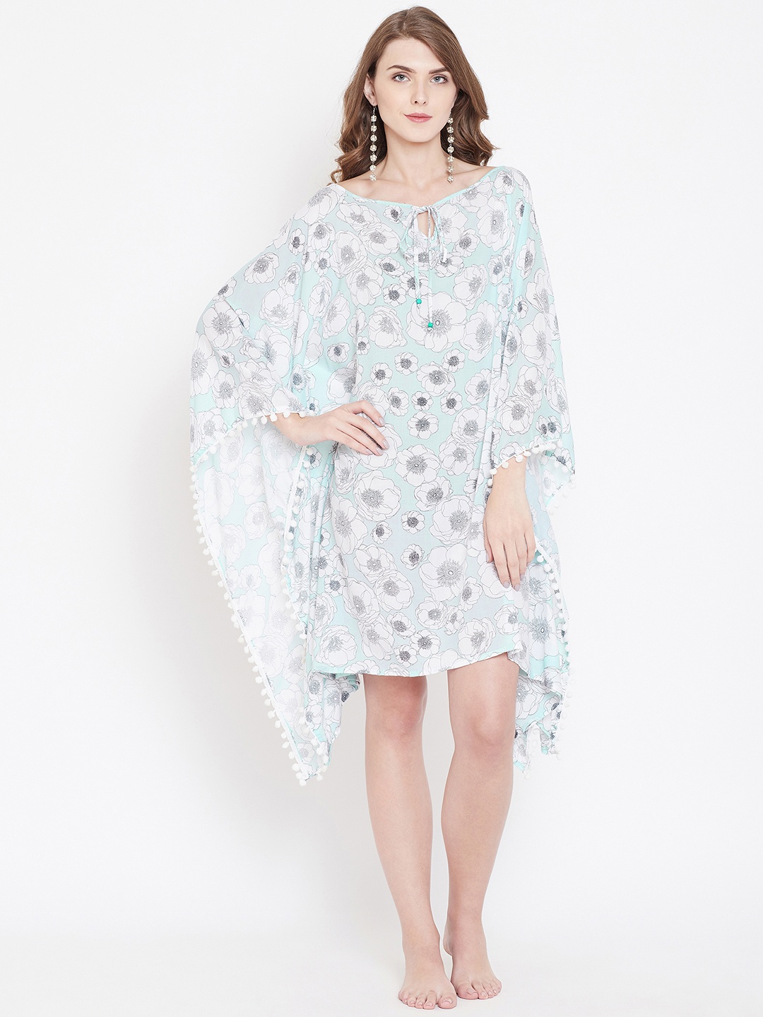 

The Kaftan Company Women Blue Printed Kaftan Cover-Up Dress RW_CO_MOANA42