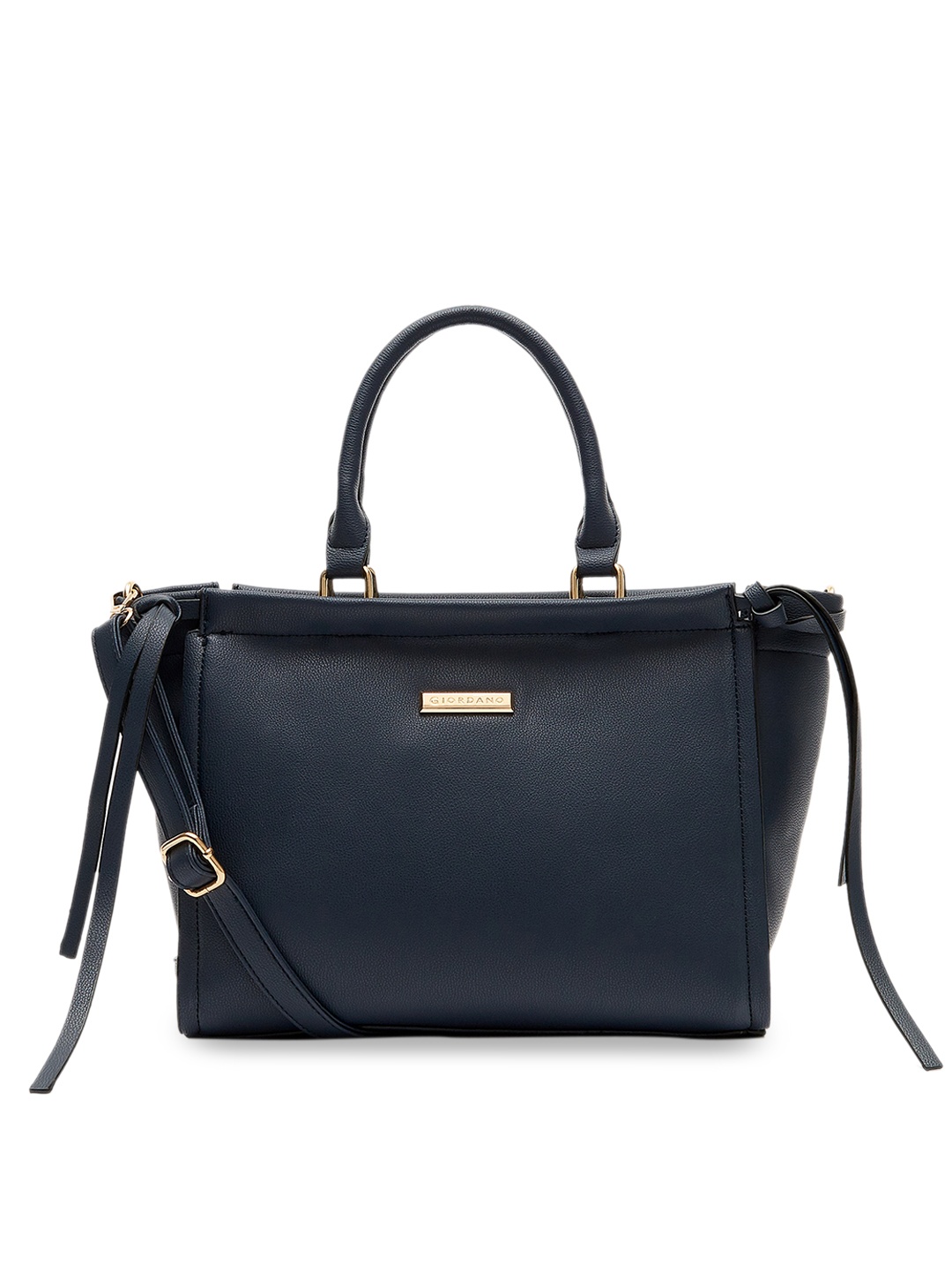 GIORDANO Navy Blue Solid Handheld Bag