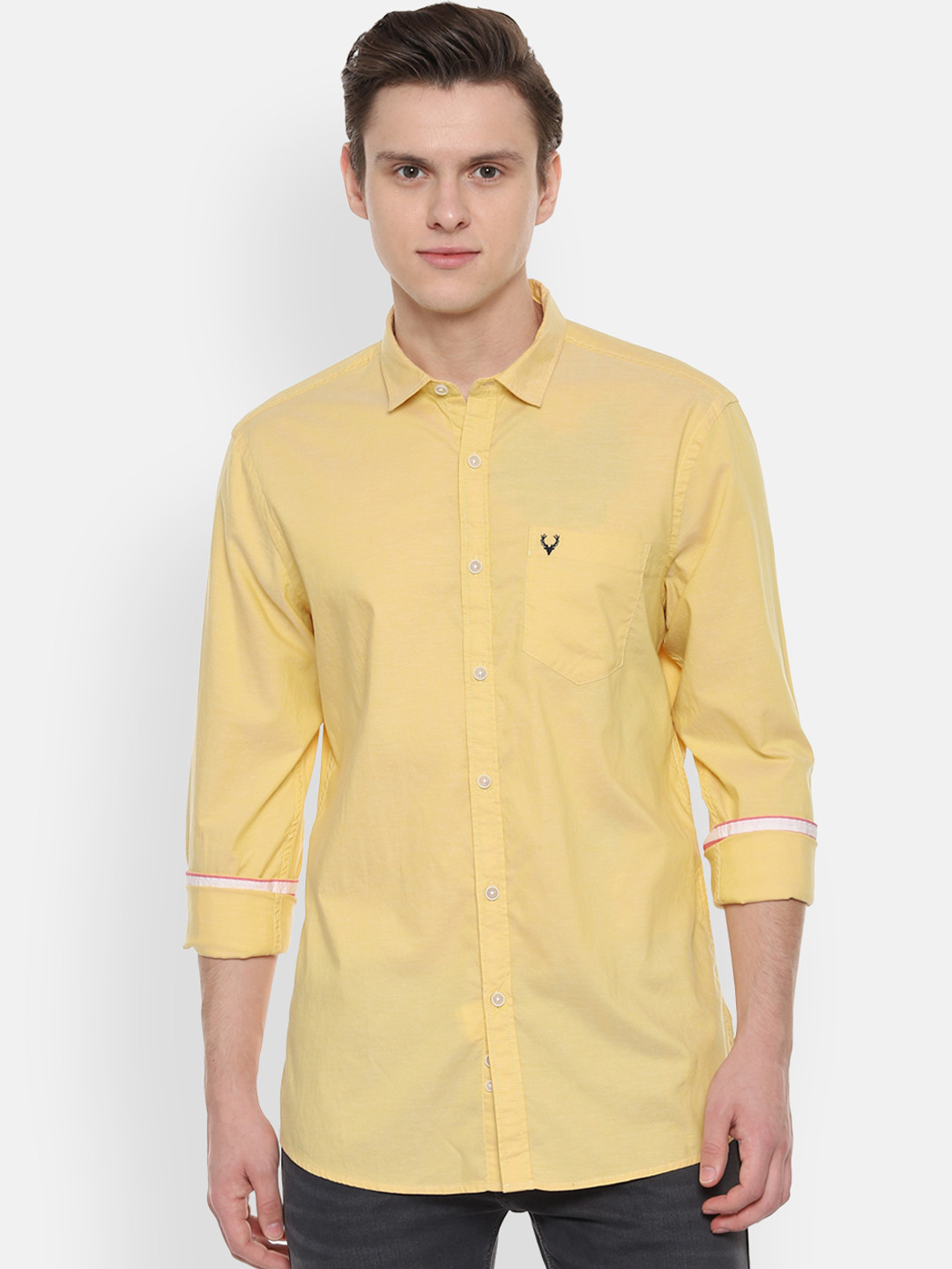 

Allen Solly Sport Men Yellow Regular Fit Solid Casual Shirt