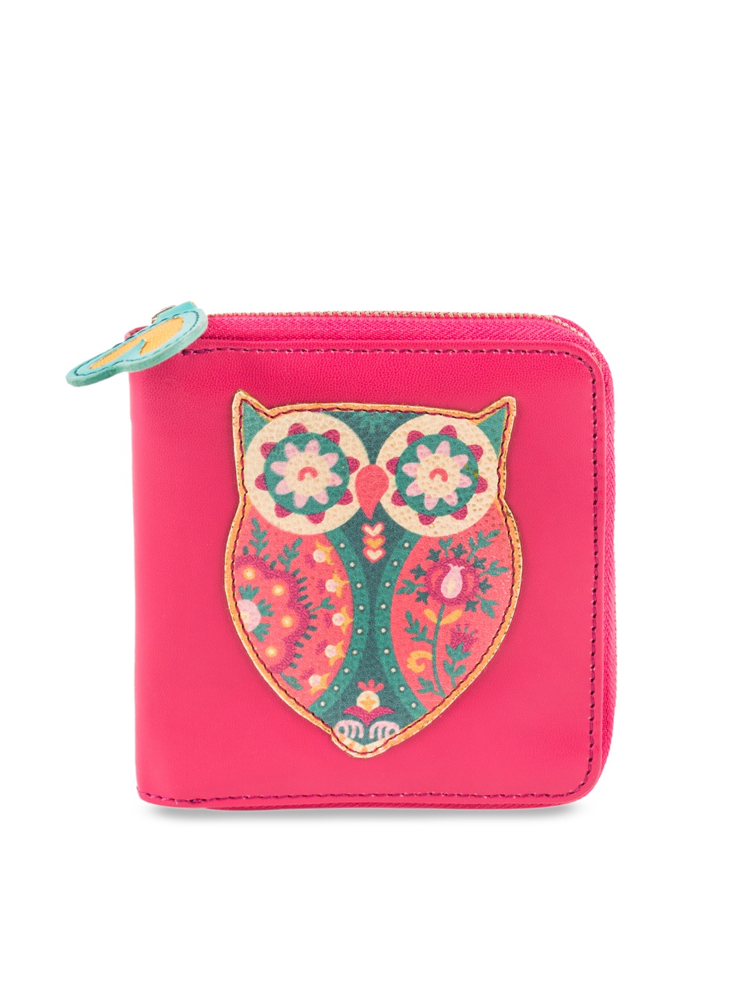 

Chumbak Women Pink Printed Zip Around Wallet