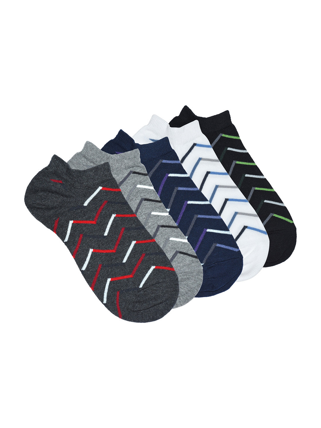 

Balenzia Men Pack of 5 Assorted Patterned Ankle-Length Socks