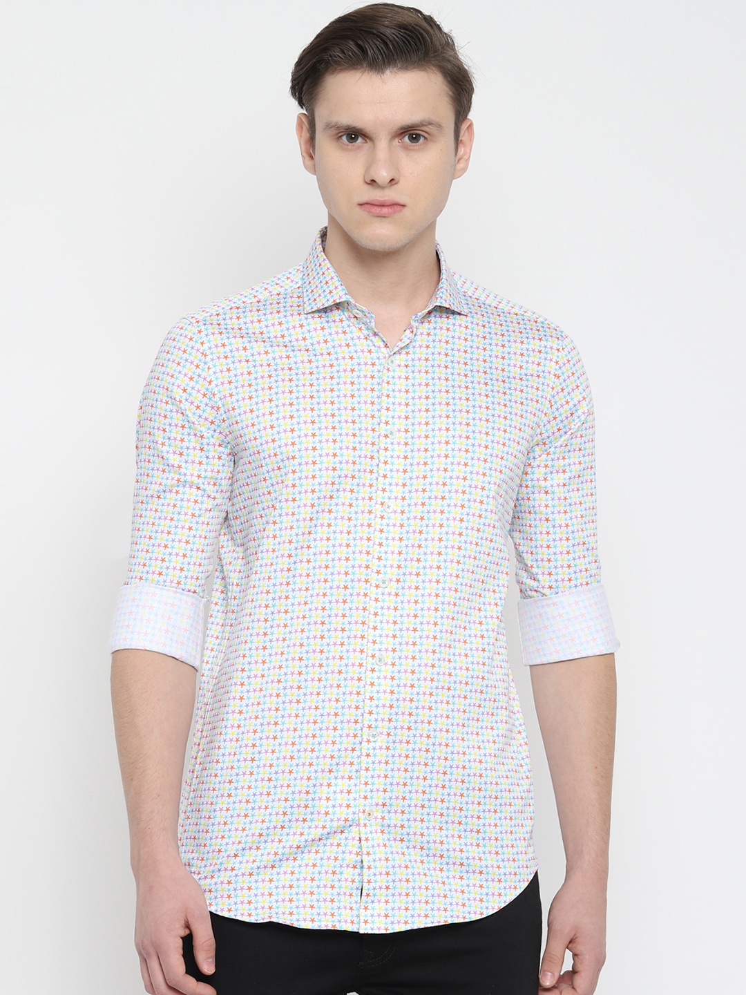 

SIMON CARTER LONDON Men Multicoloured Slim Fit Printed Casual Shirt, Multi