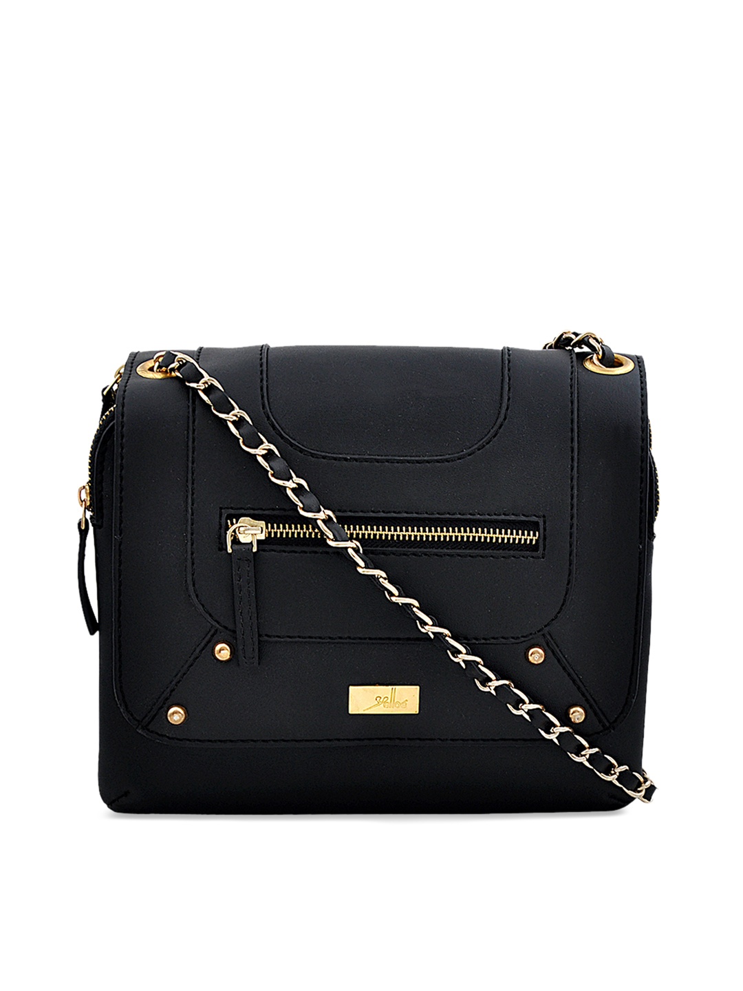 

yelloe Women Black Solid Sling Bag