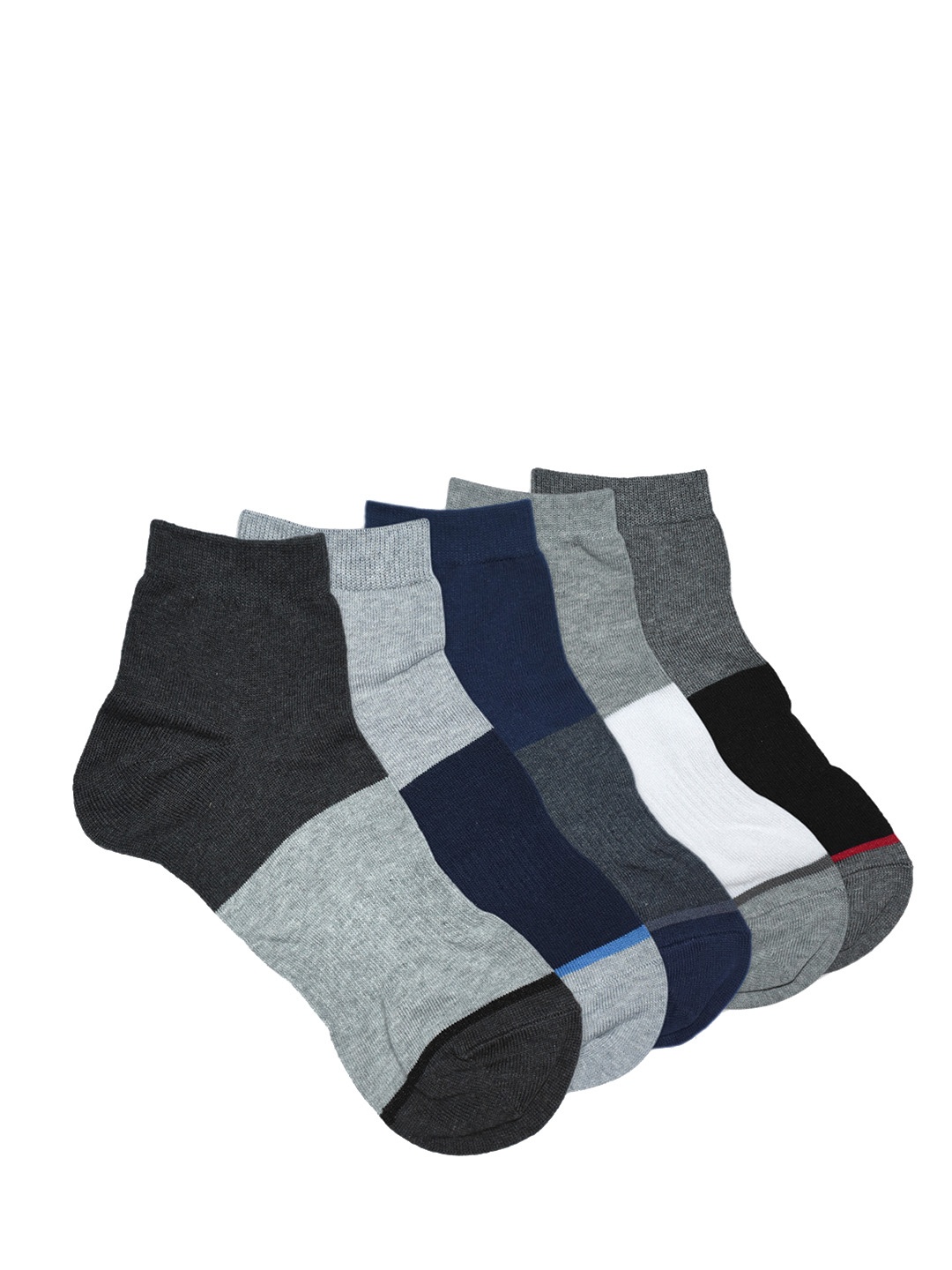 

Balenzia Men Pack of 5 Assorted Patterned Ankle-Length Socks