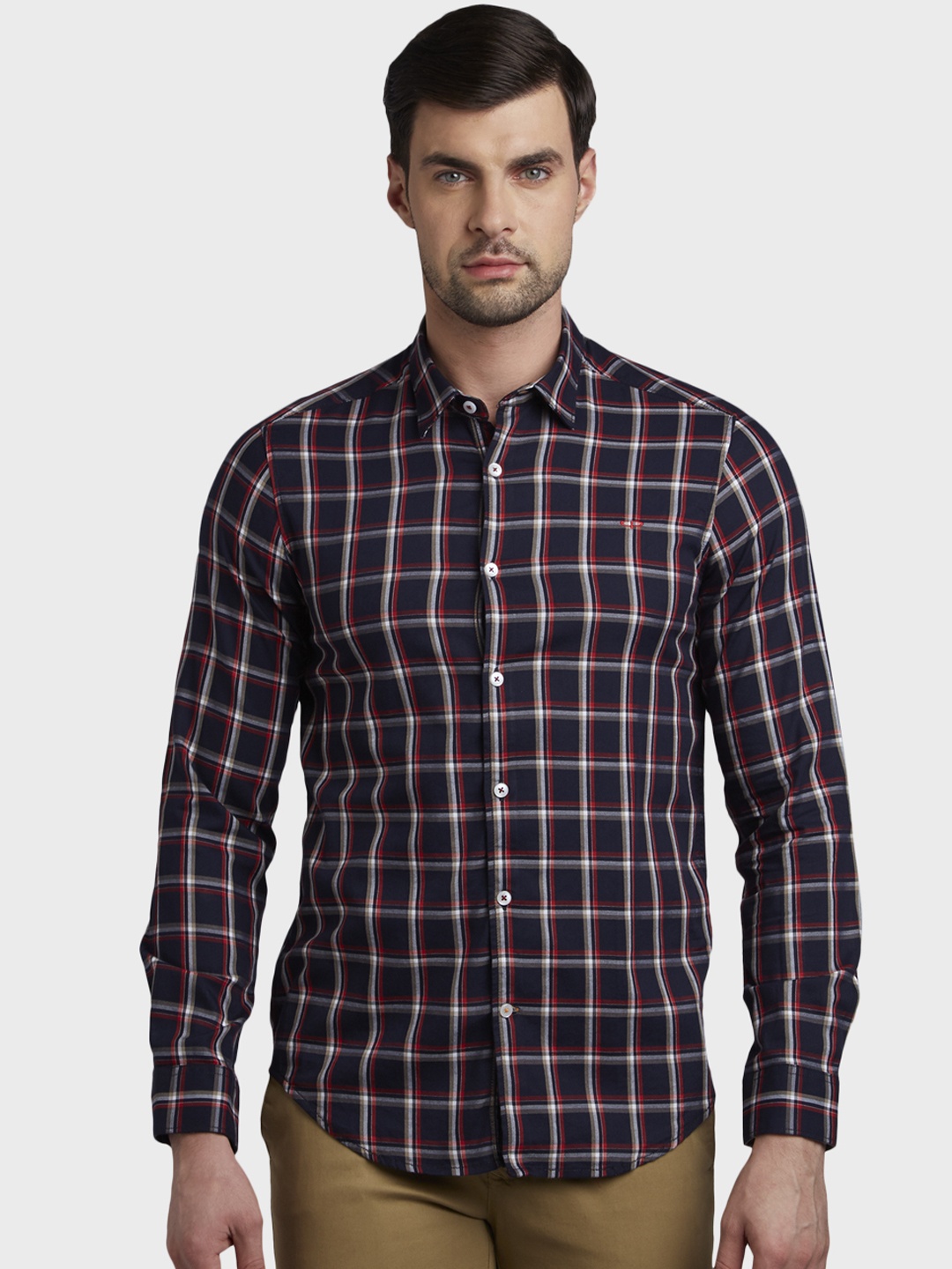 

ColorPlus Men Multicoloured Slim Fit Checked Casual Shirt, Multi