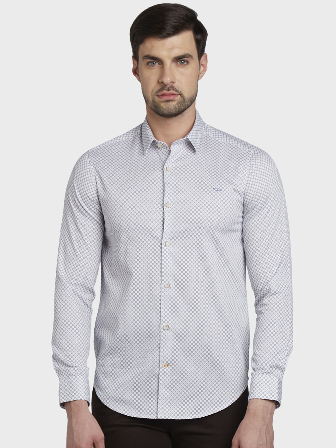 

ColorPlus Men Grey Slim Fit Printed Casual Shirt