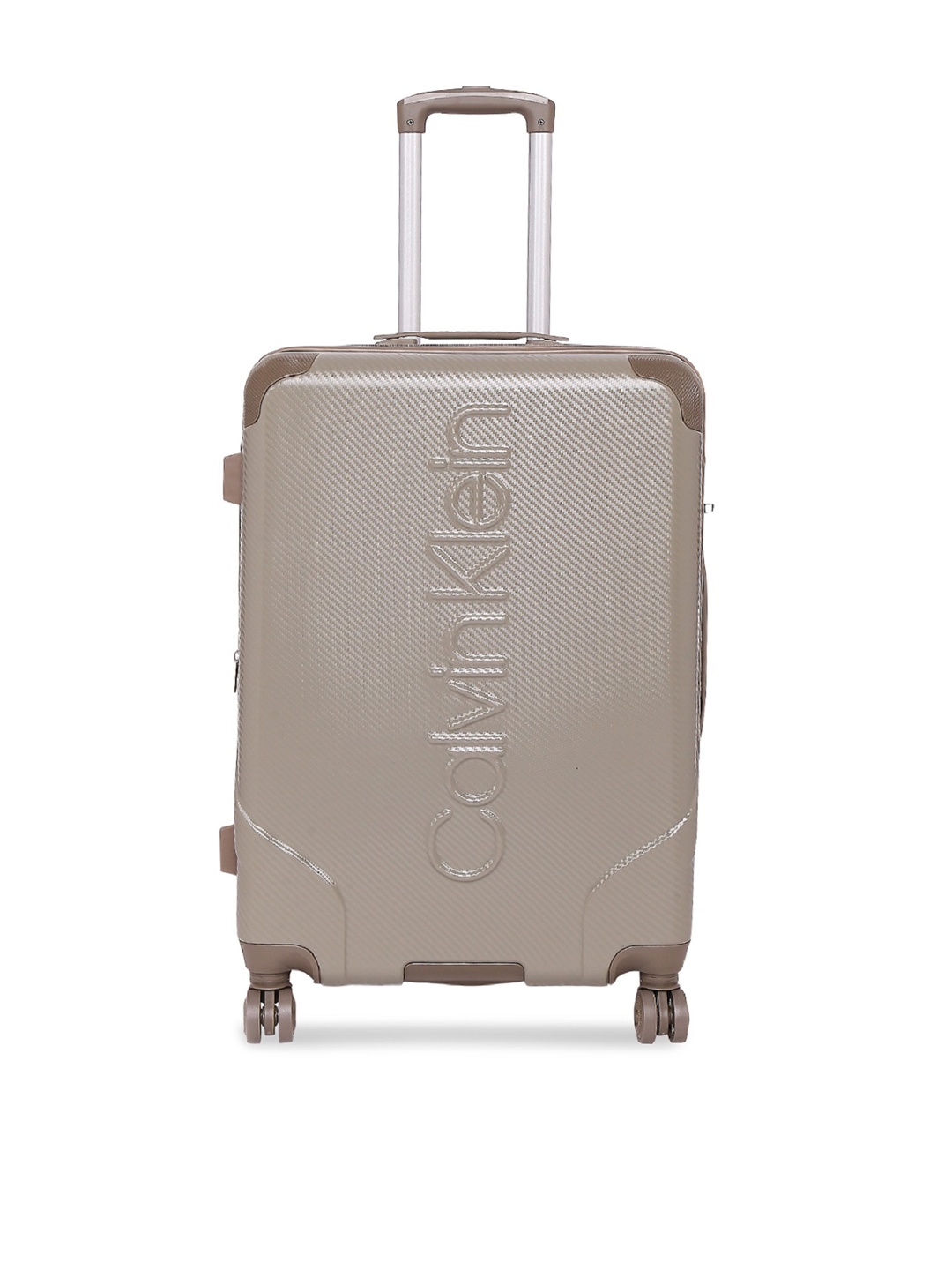

Calvin Klein Grey Textured Obsessed Hard-Sided Large Trolley Suitcase