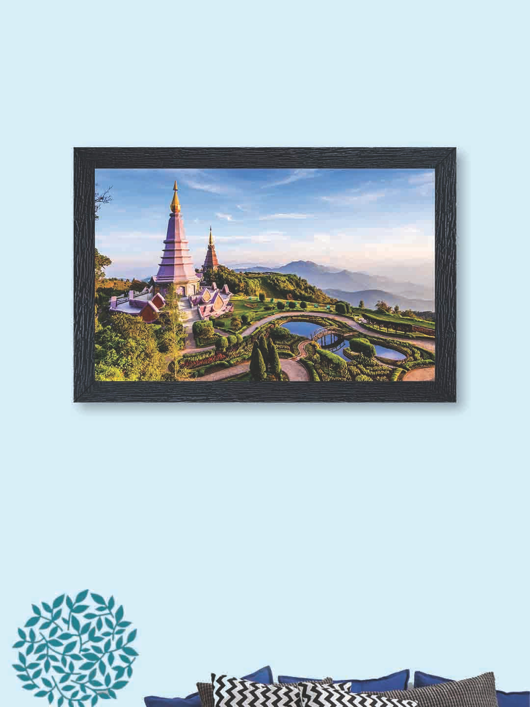 

nest ART Blue & Green Landscape Synthetic Wood Wall Art