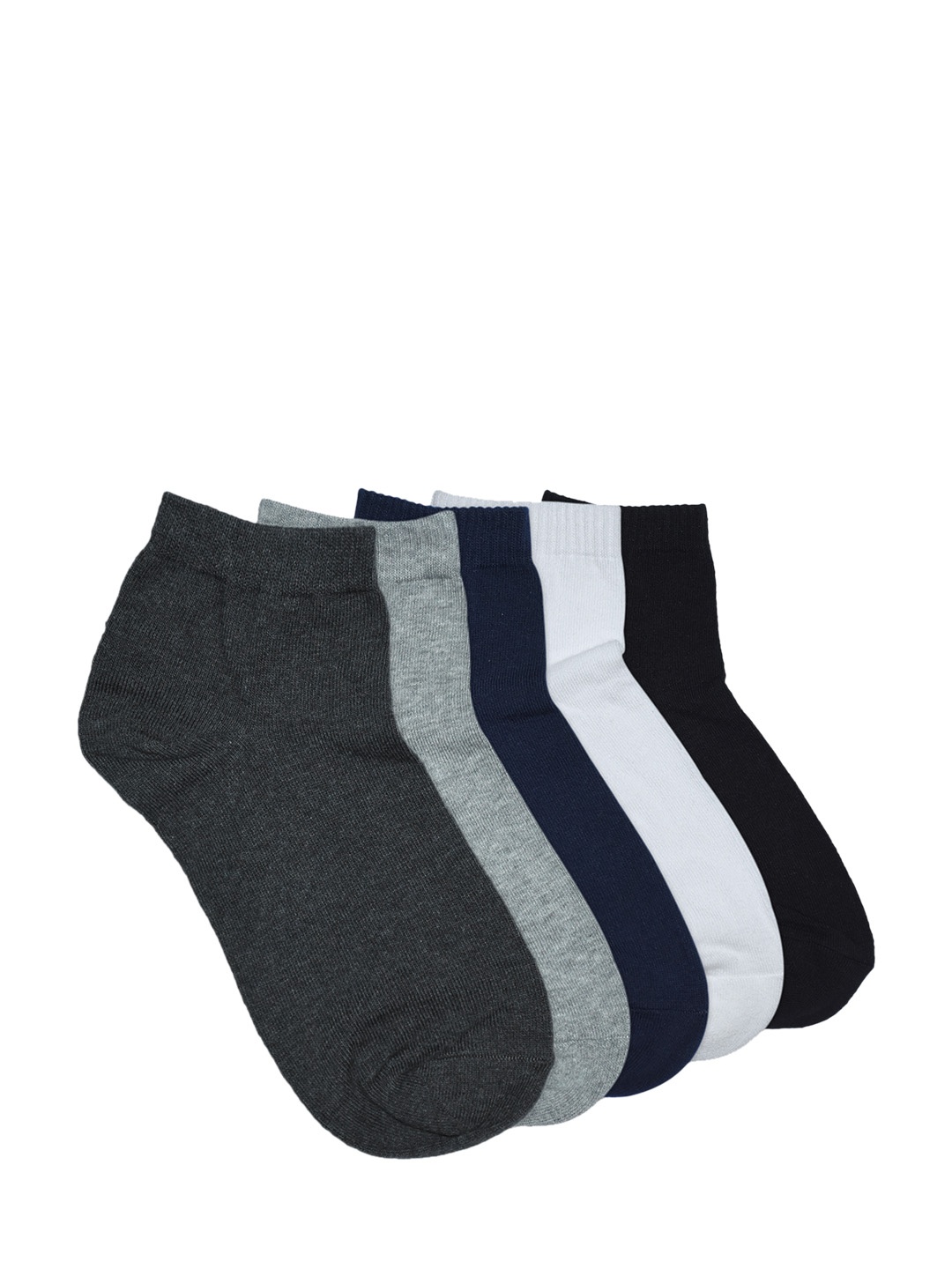 

Balenzia Men Pack of 5 Assorted Solid Ankle-Length Socks