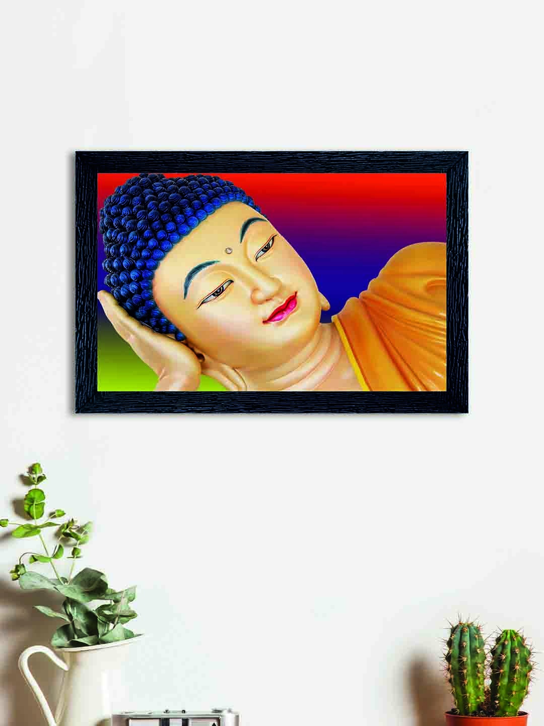 

nest ART Multicoloured Mahatma Buddha Synthetic Wood Wall Art, Multi