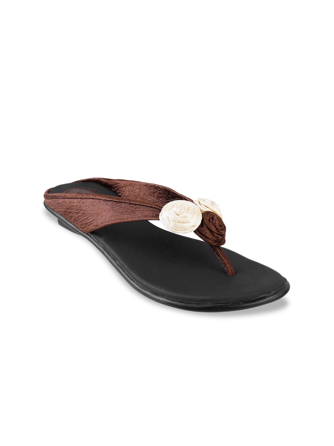 

WALKWAY by Metro Women Brown Solid Open Toe Flats