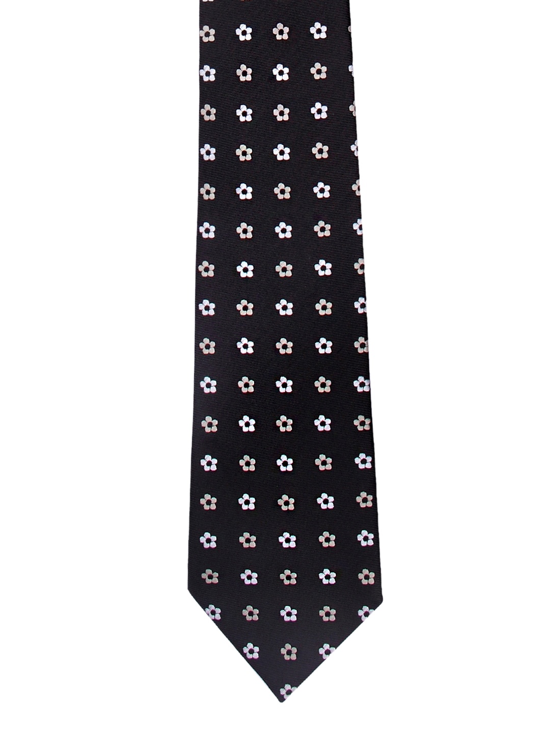 

Tossido Men Black & White Woven Design Broad Tie